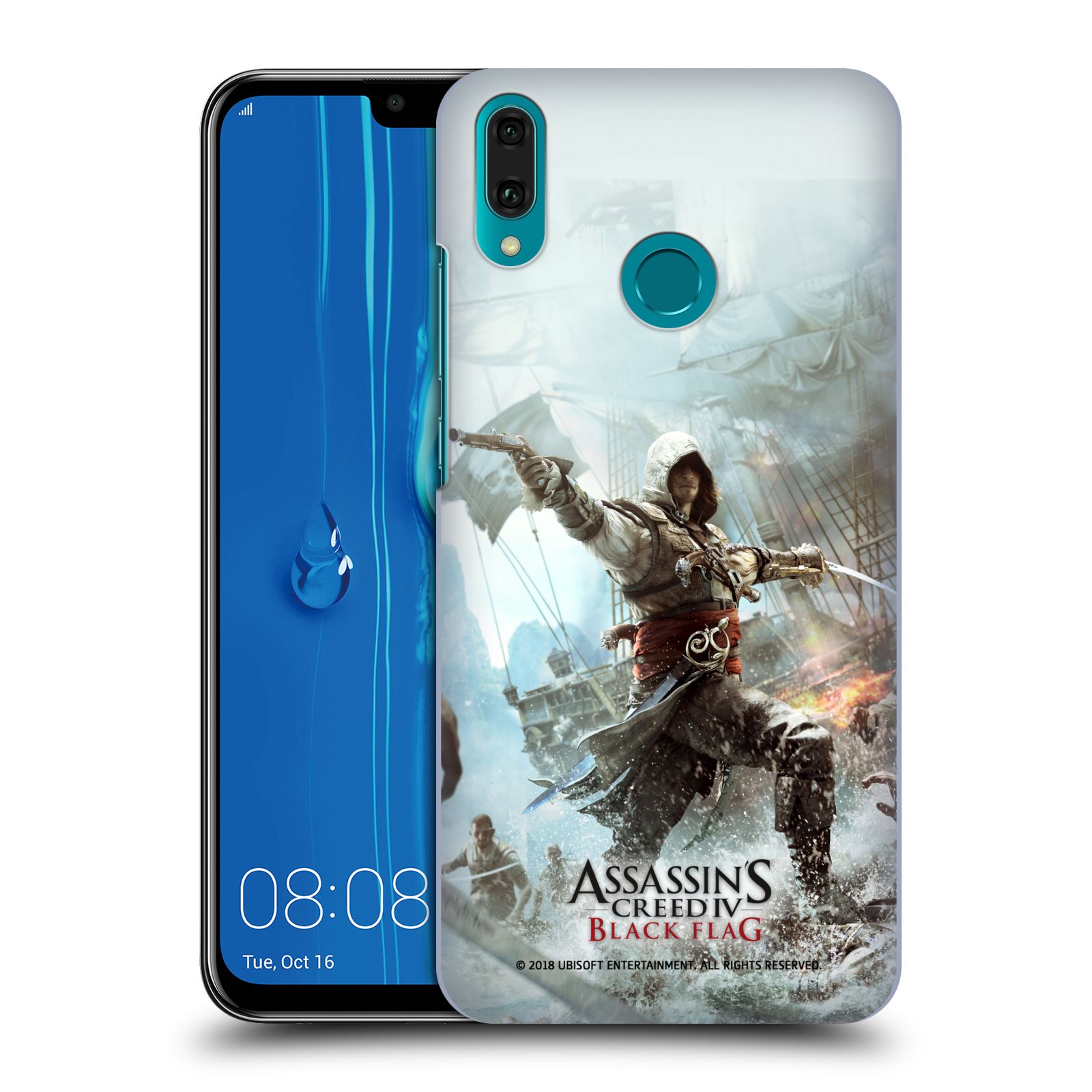 Pouzdro na mobil Huawei Y9 2019 - HEAD CASE - Assasins Creed Black Flag - Edward v boji