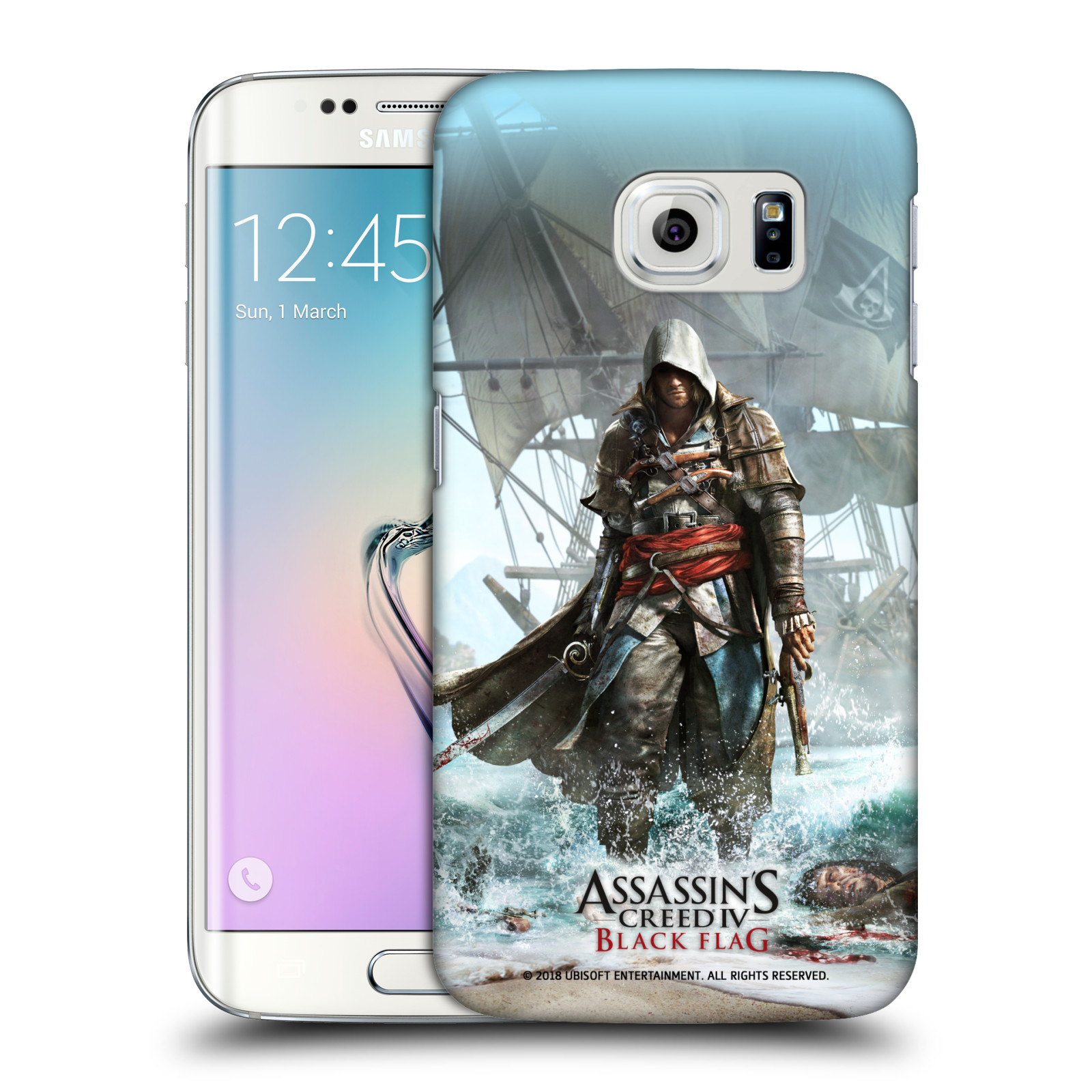 Pouzdro na mobil Samsung Galaxy S6 EDGE - HEAD CASE - Assasins Creed Black Flag - Edward na pobřeží