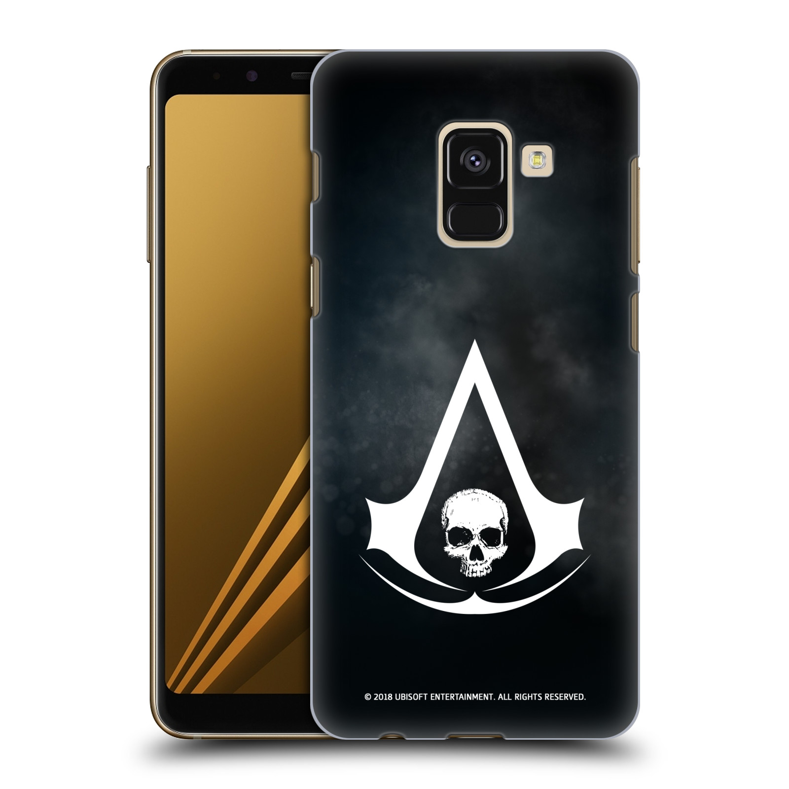 Pouzdro na mobil Samsung Galaxy A8+ 2018, A8 PLUS 2018 - HEAD CASE - Assasins Creed Black Flag - Velký znak