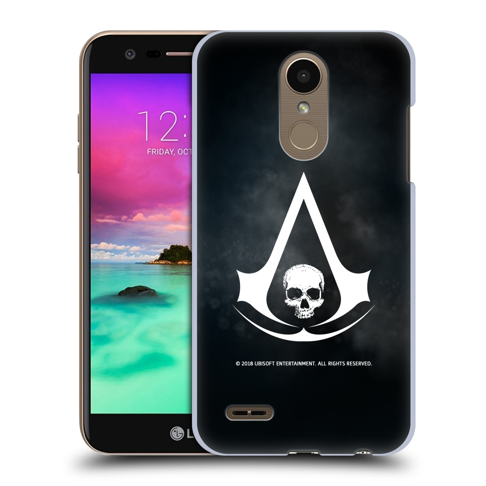 Pouzdro na mobil LG K10 2018 - HEAD CASE - Assasins Creed Black Flag - Velký znak