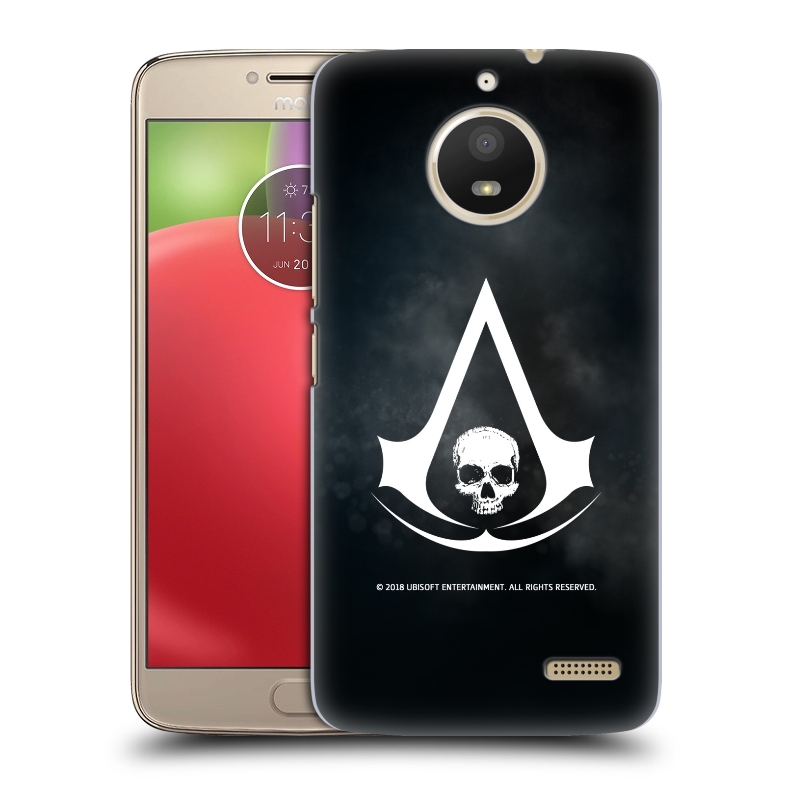 Pouzdro na mobil Lenovo Moto E4 - HEAD CASE - Assasins Creed Black Flag - Velký znak