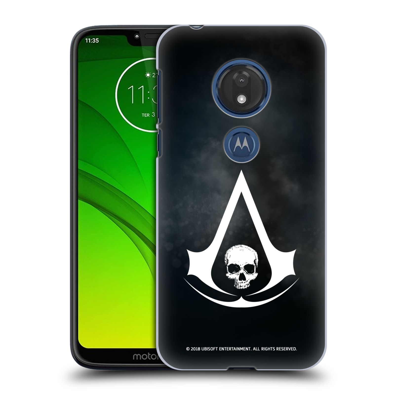 Pouzdro na mobil Motorola Moto G7 Play - HEAD CASE - Assasins Creed Black Flag - Velký znak