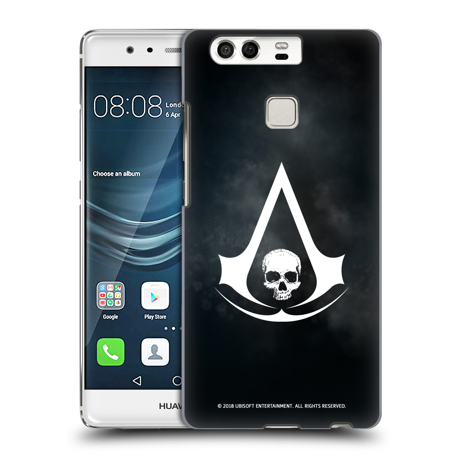 Pouzdro na mobil Huawei P9 / P9 DUAL SIM - HEAD CASE - Assasins Creed Black Flag - Velký znak