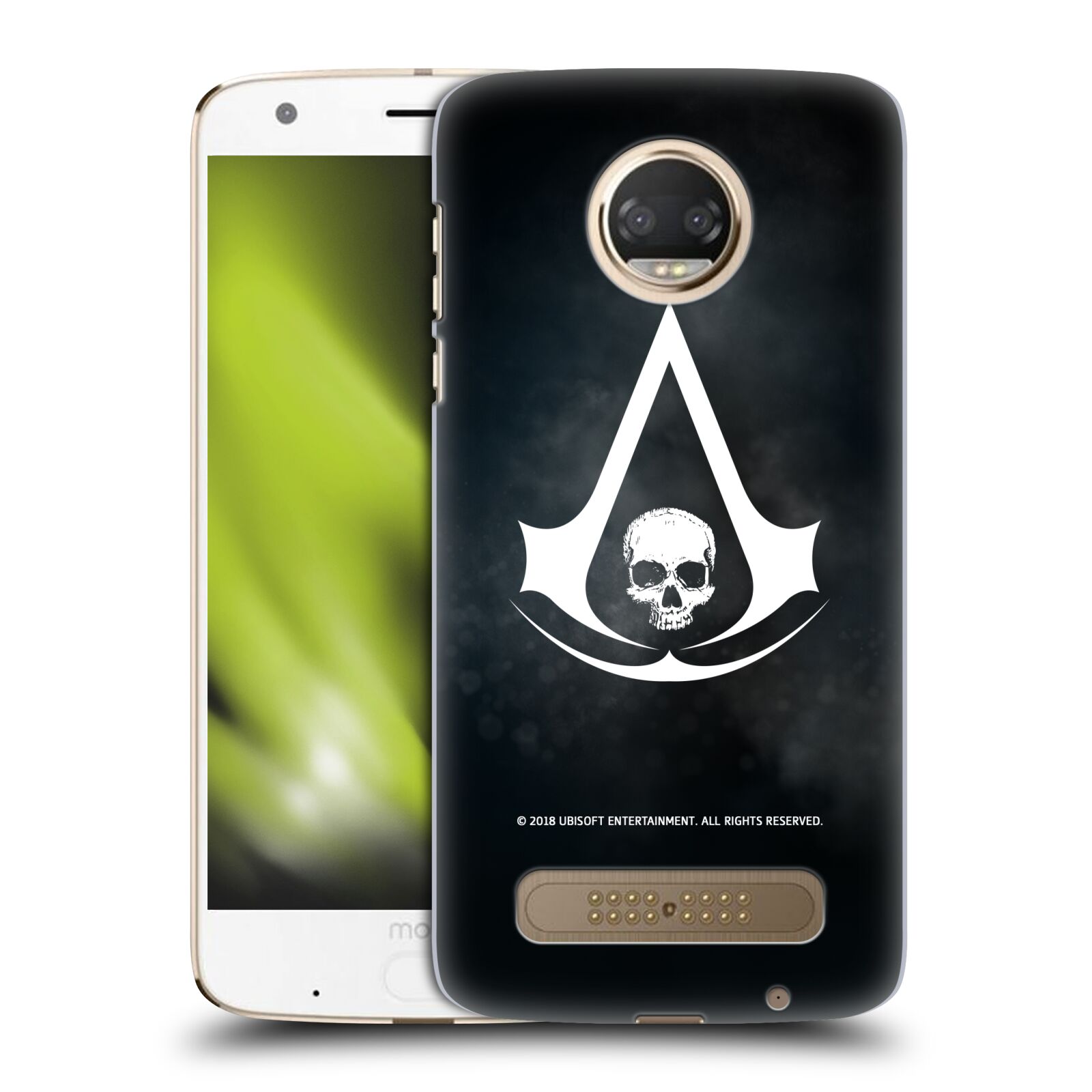 Pouzdro na mobil Motorola Moto Z2 PLAY - HEAD CASE - Assasins Creed Black Flag - Velký znak