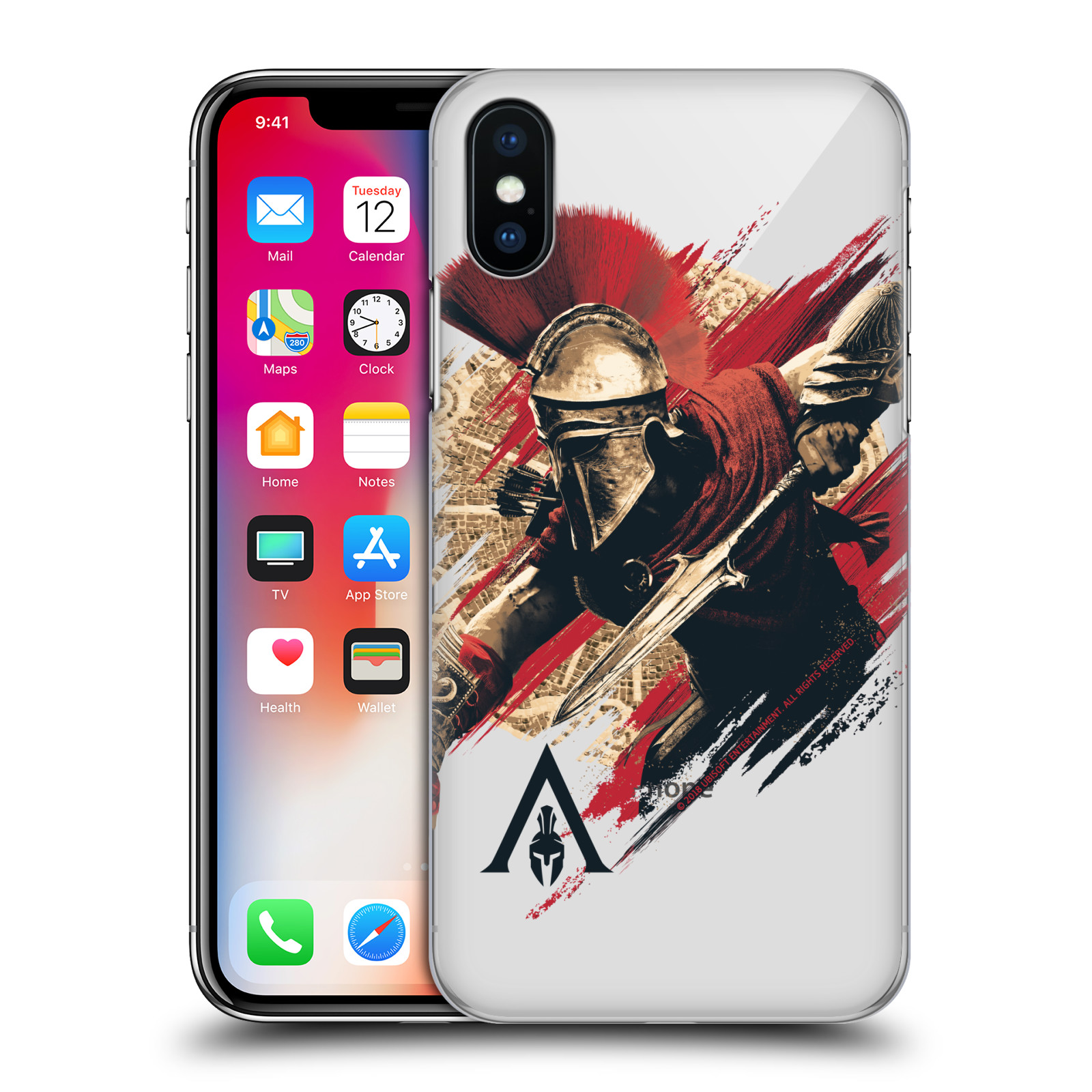Pouzdro na mobil Apple Iphone X/XS - HEAD CASE - Assassins Creed Odyssey Alexios s oštěpem