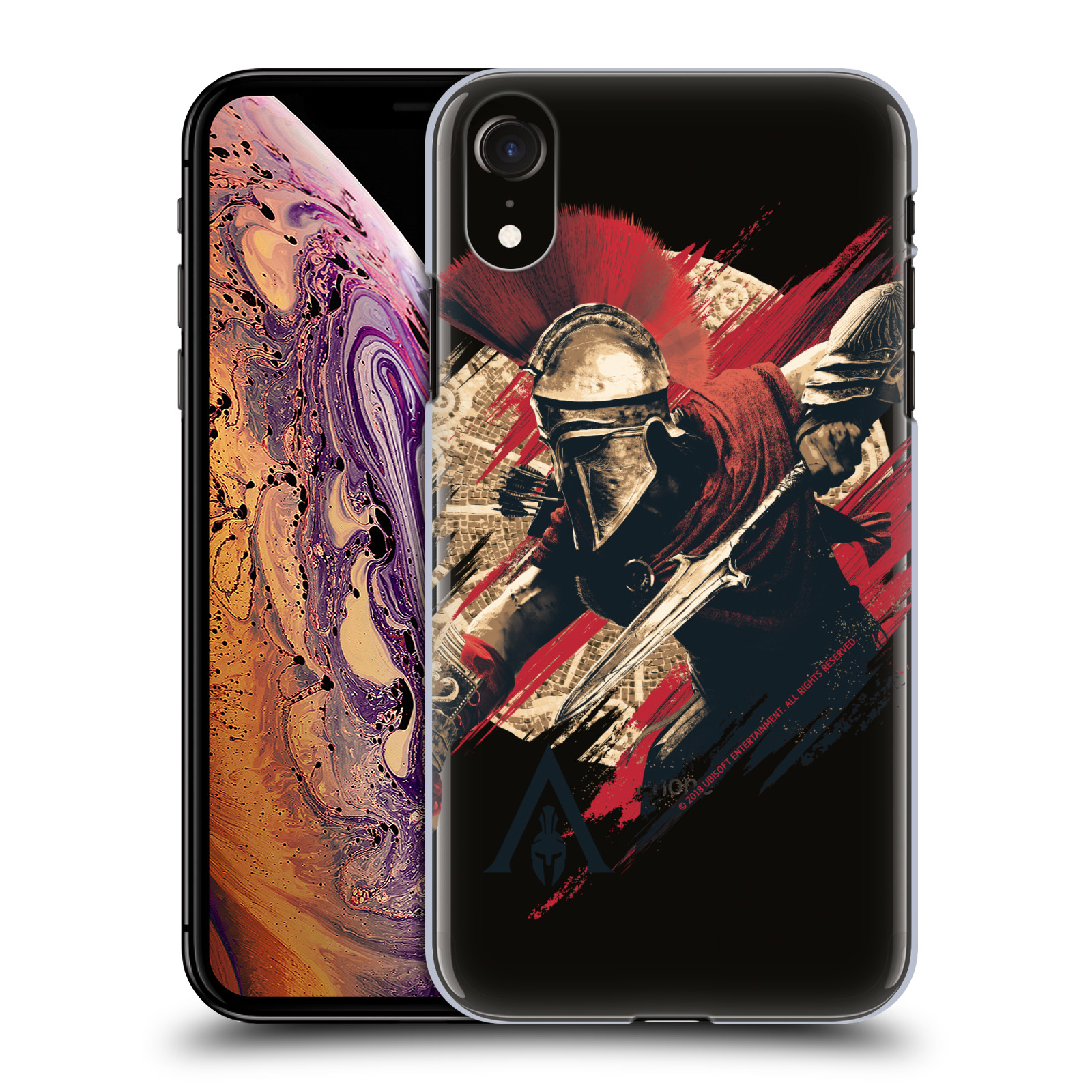 Pouzdro na mobil Apple Iphone XR - HEAD CASE - Assassins Creed Odyssey Alexios s oštěpem