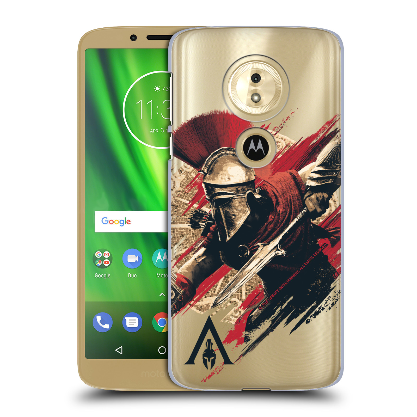 Pouzdro na mobil Motorola Moto E5 - HEAD CASE - Assassins Creed Odyssey Alexios s oštěpem