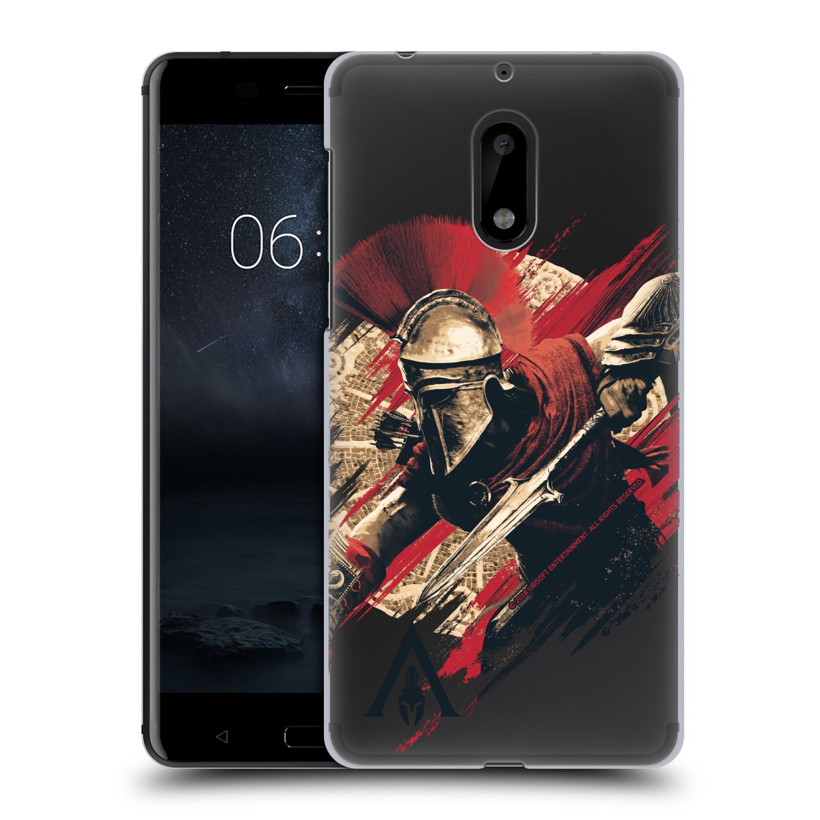 Pouzdro na mobil Nokia 6 - HEAD CASE - Assassins Creed Odyssey Alexios s oštěpem