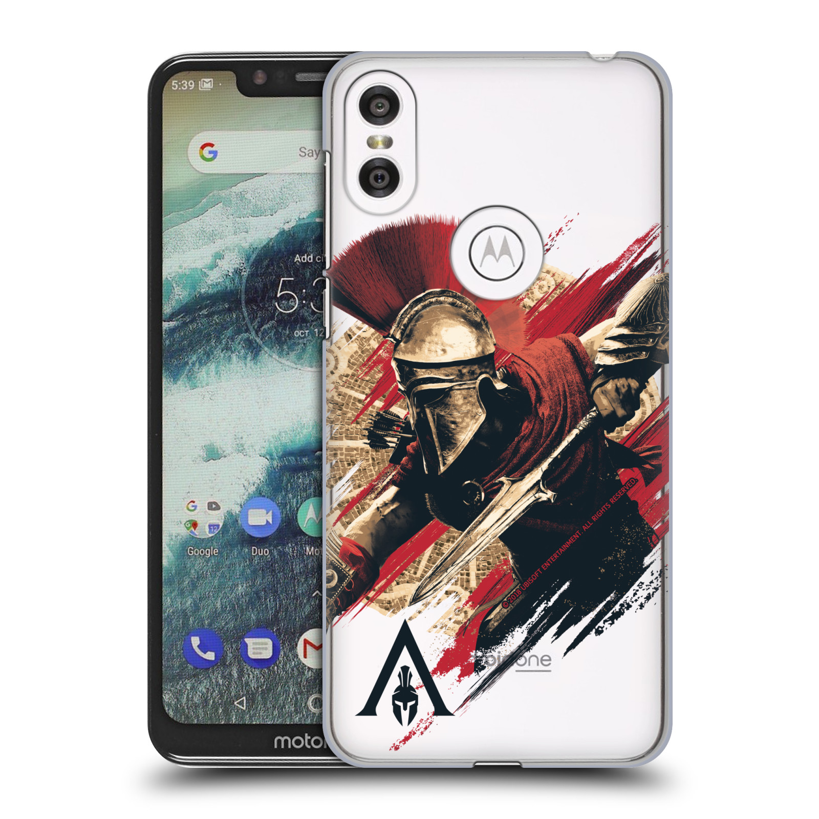 Pouzdro na mobil Motorola Moto ONE - HEAD CASE - Assassins Creed Odyssey Alexios s oštěpem