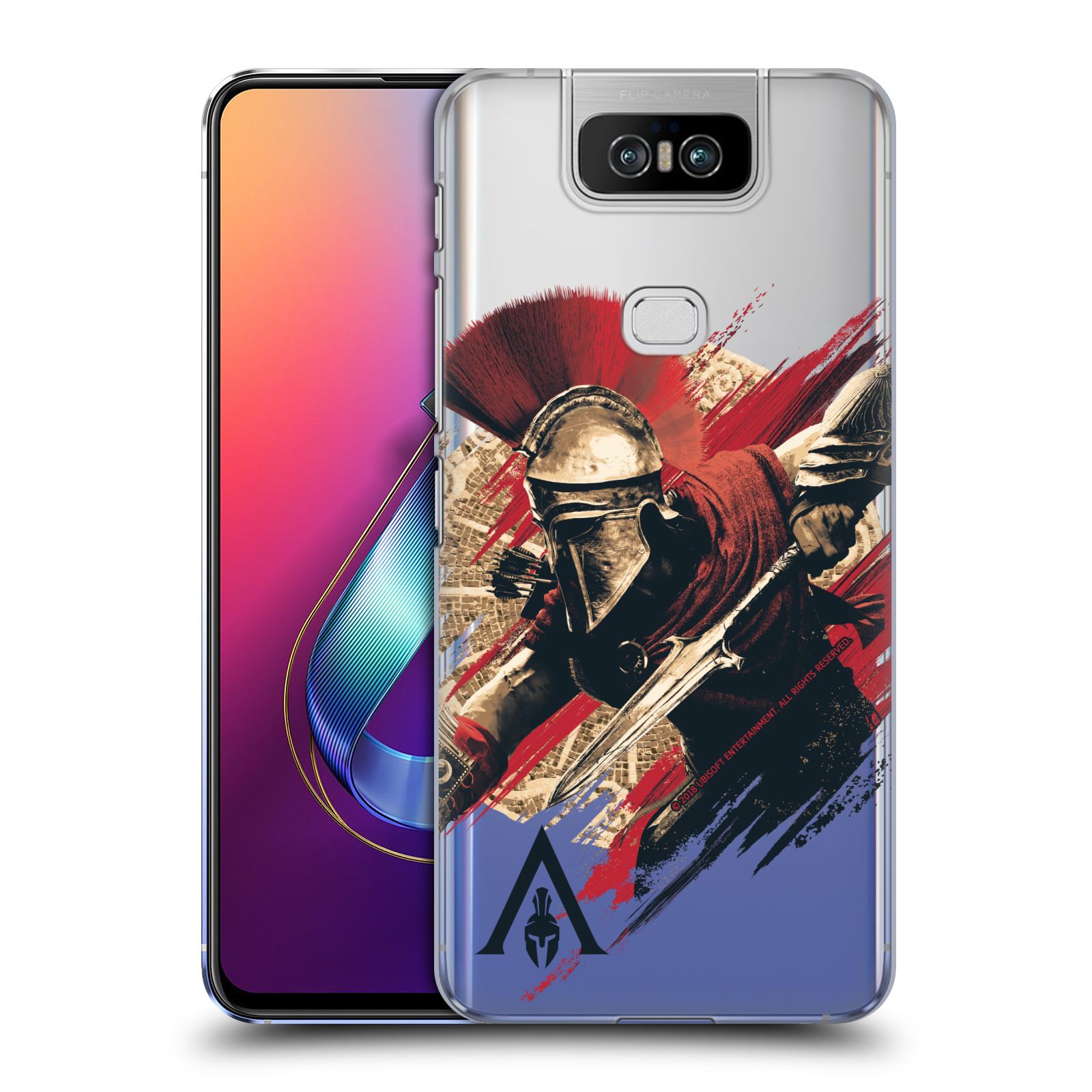 Pouzdro na mobil Asus Zenfone 6 ZS630KL - HEAD CASE - Assassins Creed Odyssey Alexios s oštěpem