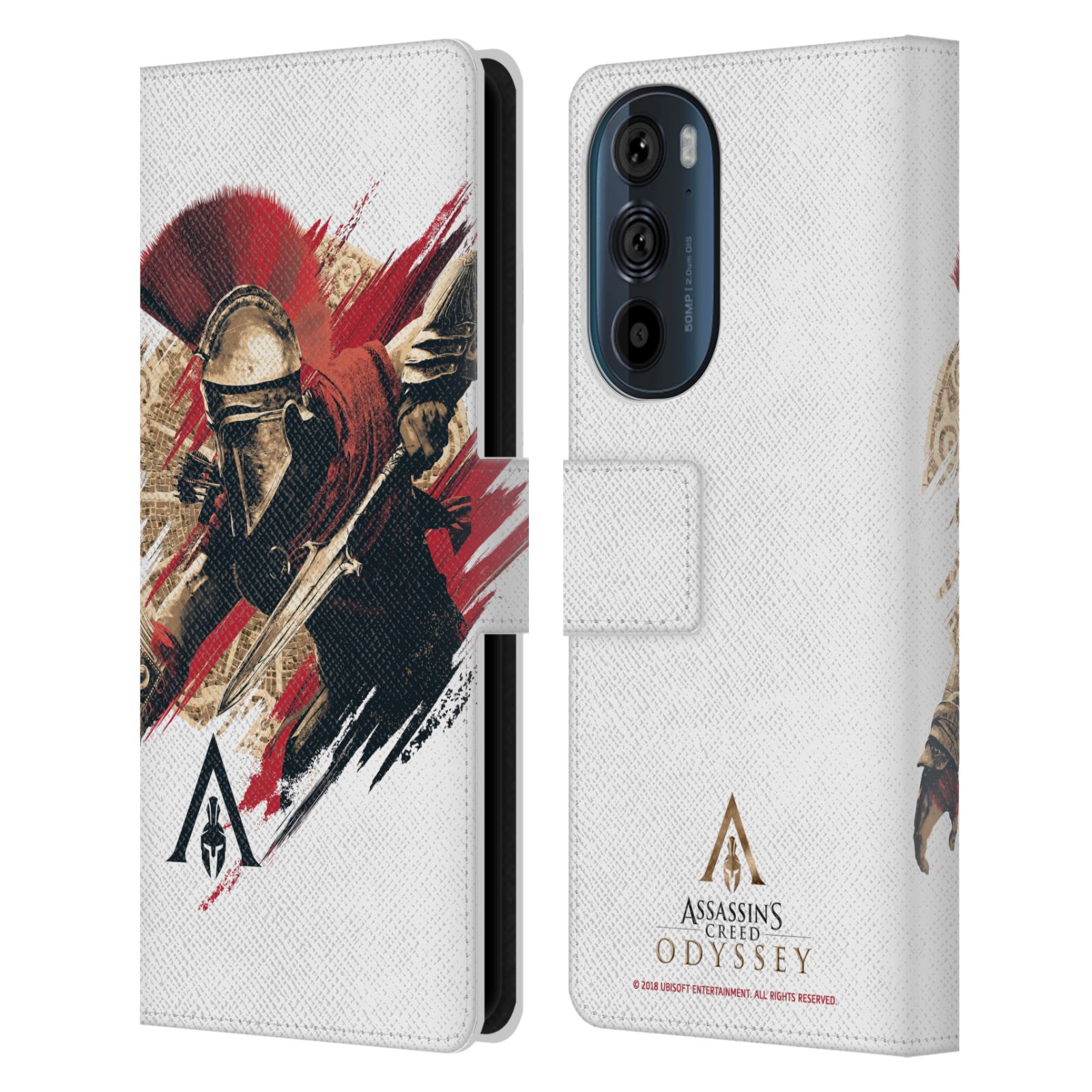 Pouzdro HEAD CASE na mobil Motorola EDGE 30  Assassins Creed Odyssey Alexios v boji