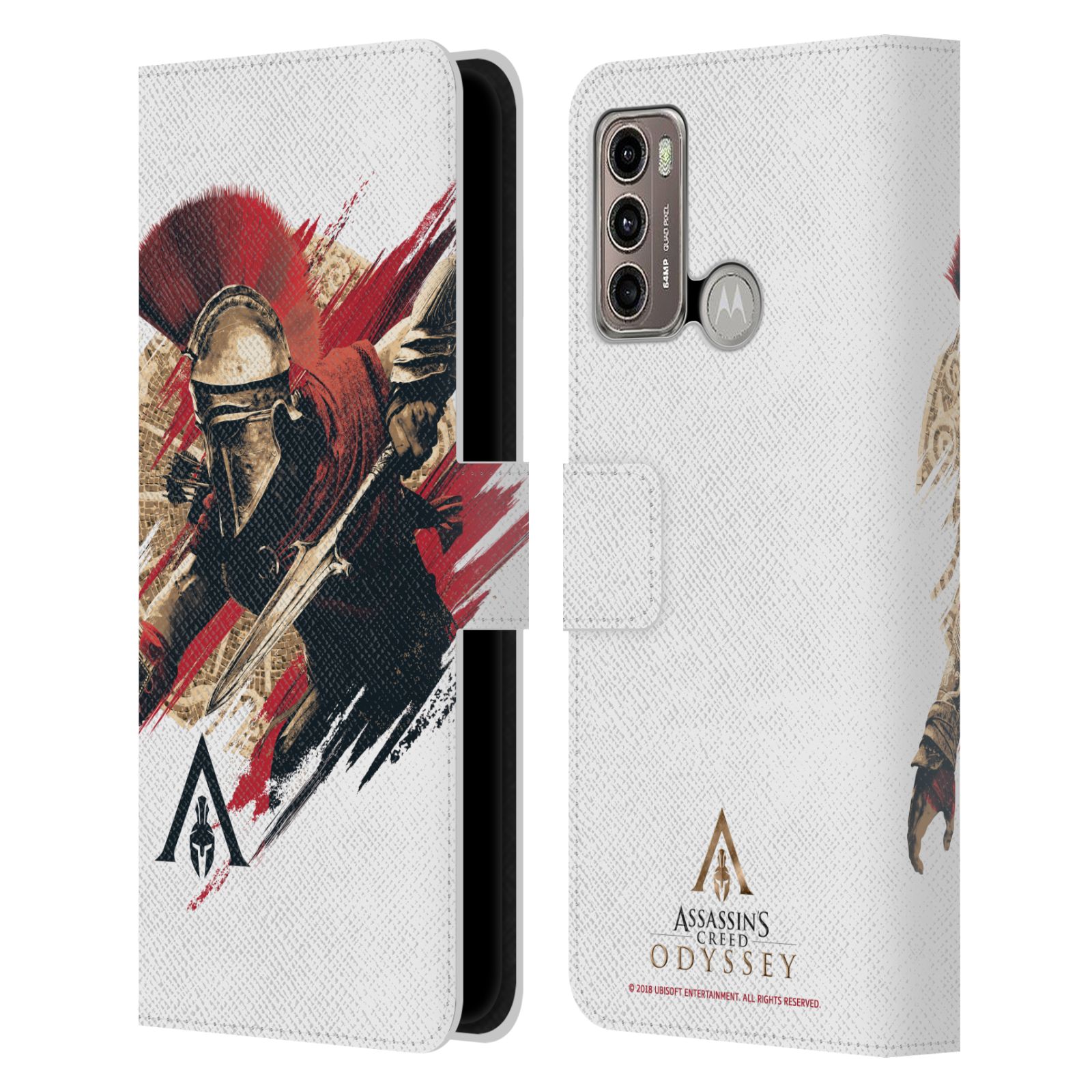 Pouzdro HEAD CASE na mobil Motorola Moto G60  Assassins Creed Odyssey Alexios v boji