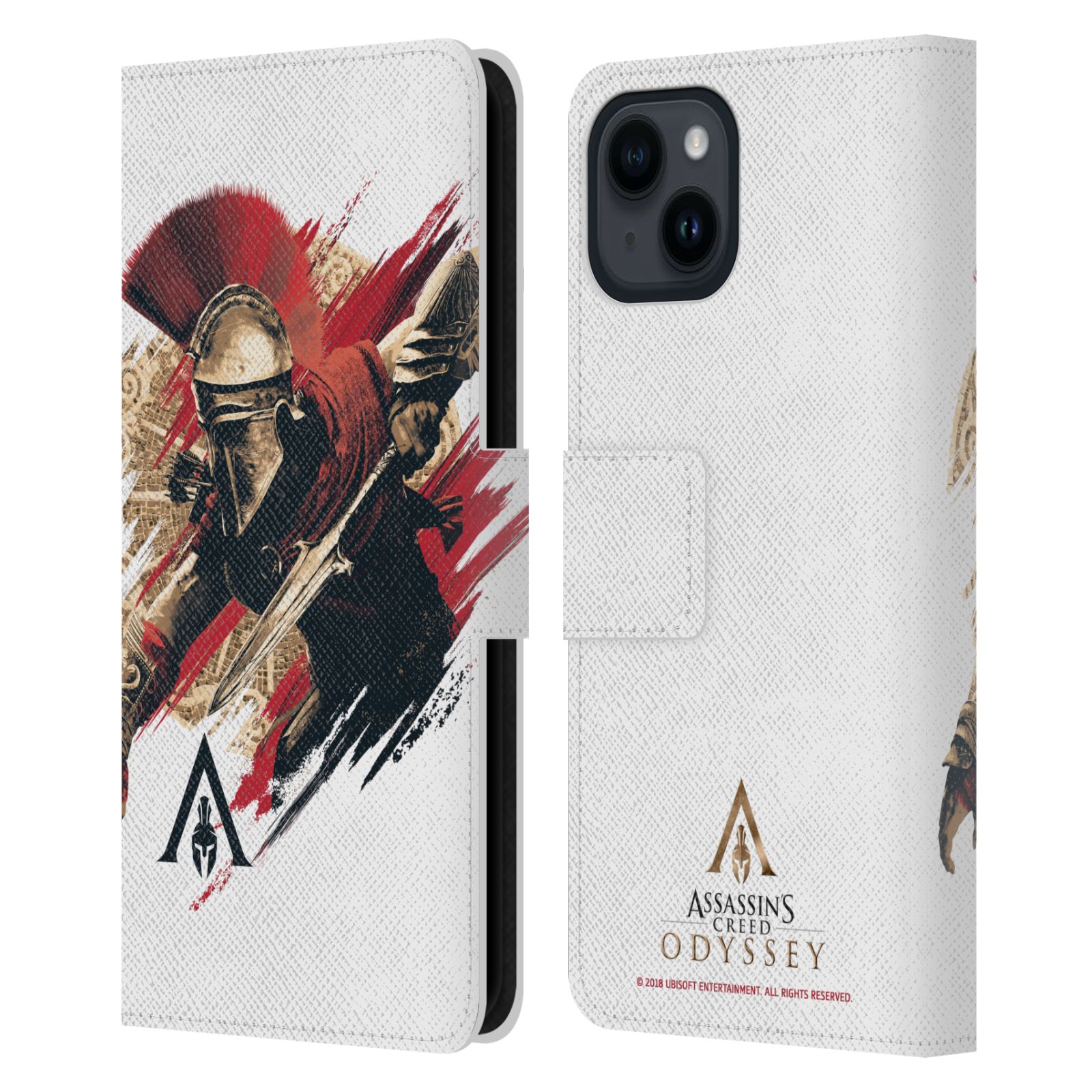 Pouzdro HEAD CASE na mobil Apple Iphone 15  Assassins Creed Odyssey Alexios v boji