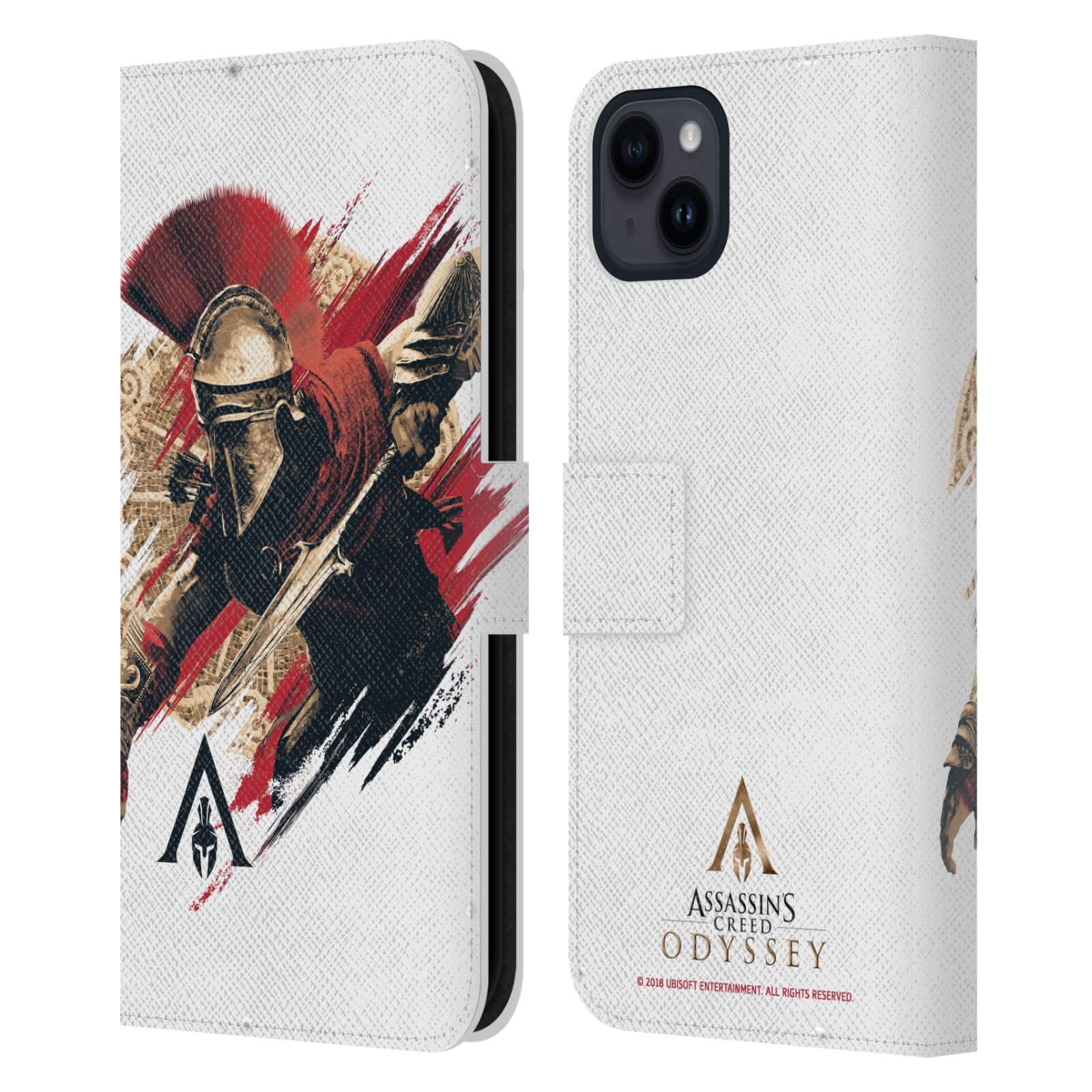Pouzdro HEAD CASE na mobil Apple Iphone 15 PLUS  Assassins Creed Odyssey Alexios v boji