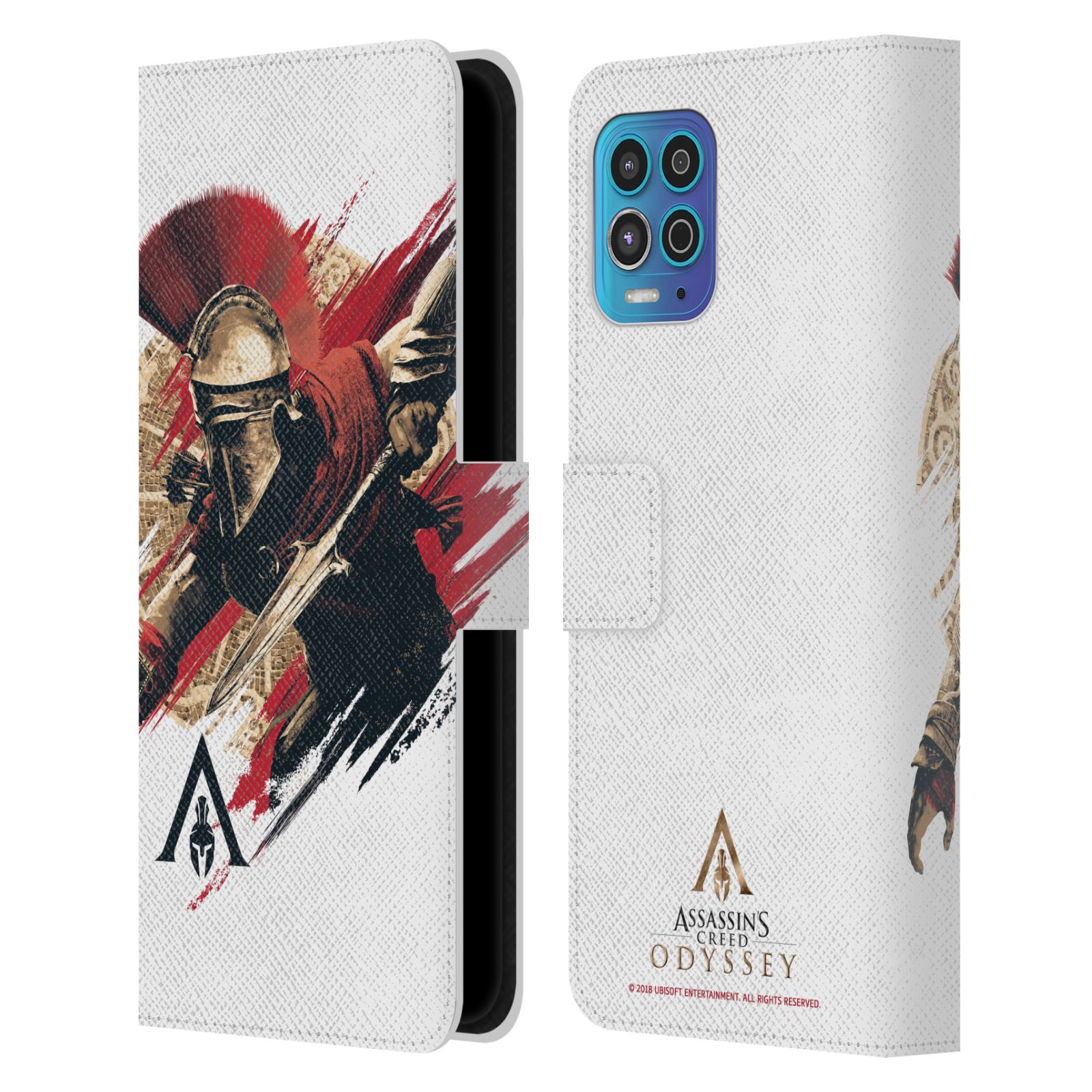 Pouzdro HEAD CASE na mobil Motorola MOTO G100  Assassins Creed Odyssey Alexios v boji