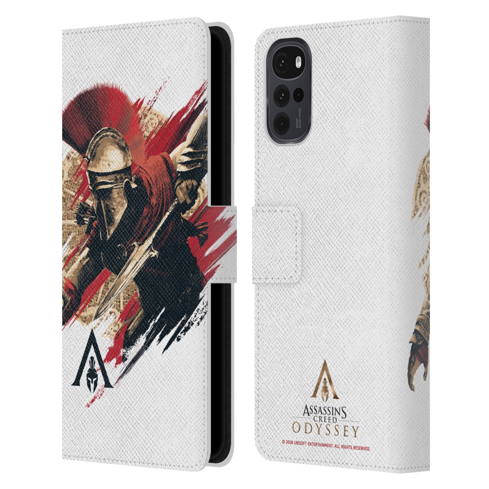Pouzdro HEAD CASE na mobil Motorola Moto G22  Assassins Creed Odyssey Alexios v boji