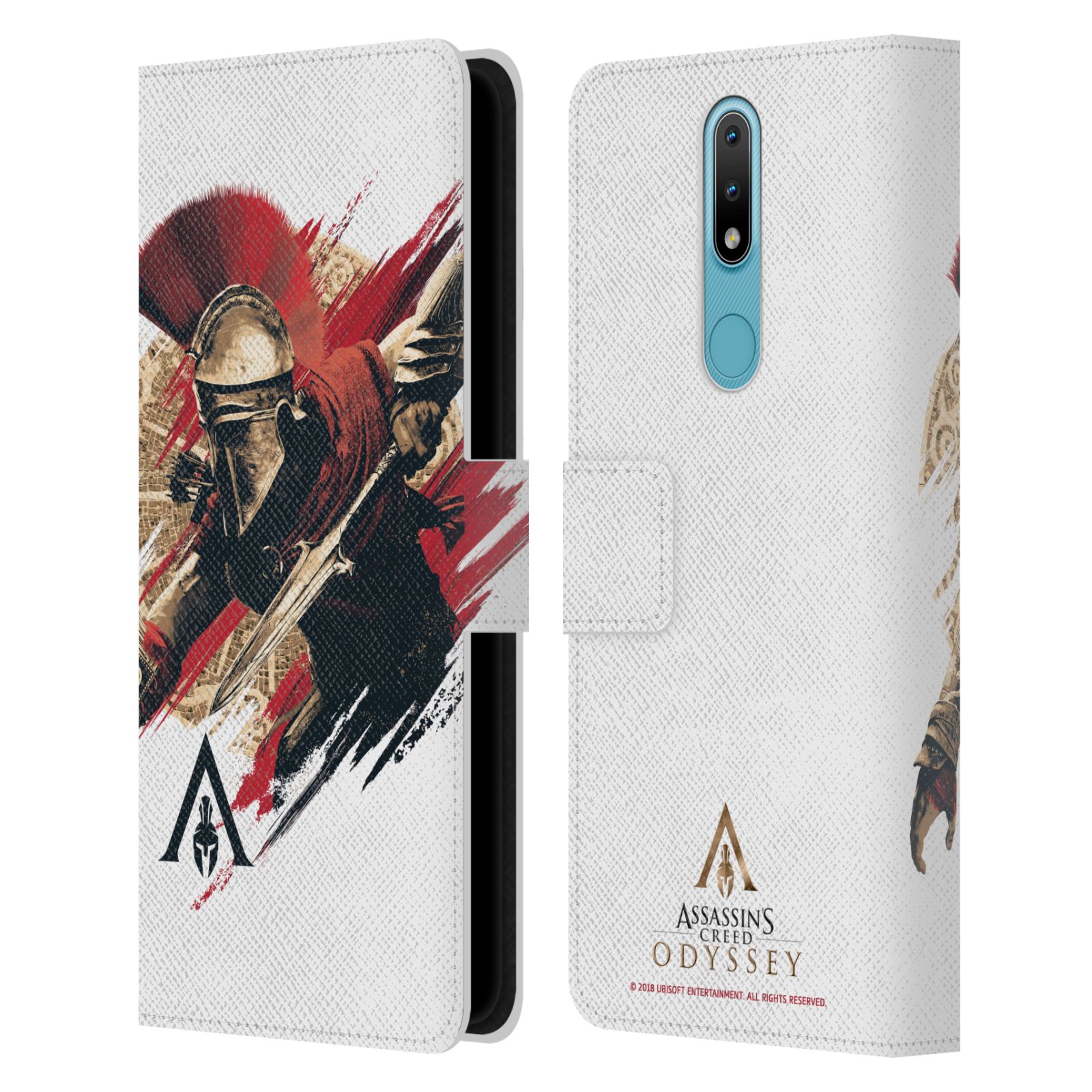 Pouzdro HEAD CASE na mobil Nokia 2.4  Assassins Creed Odyssey Alexios v boji