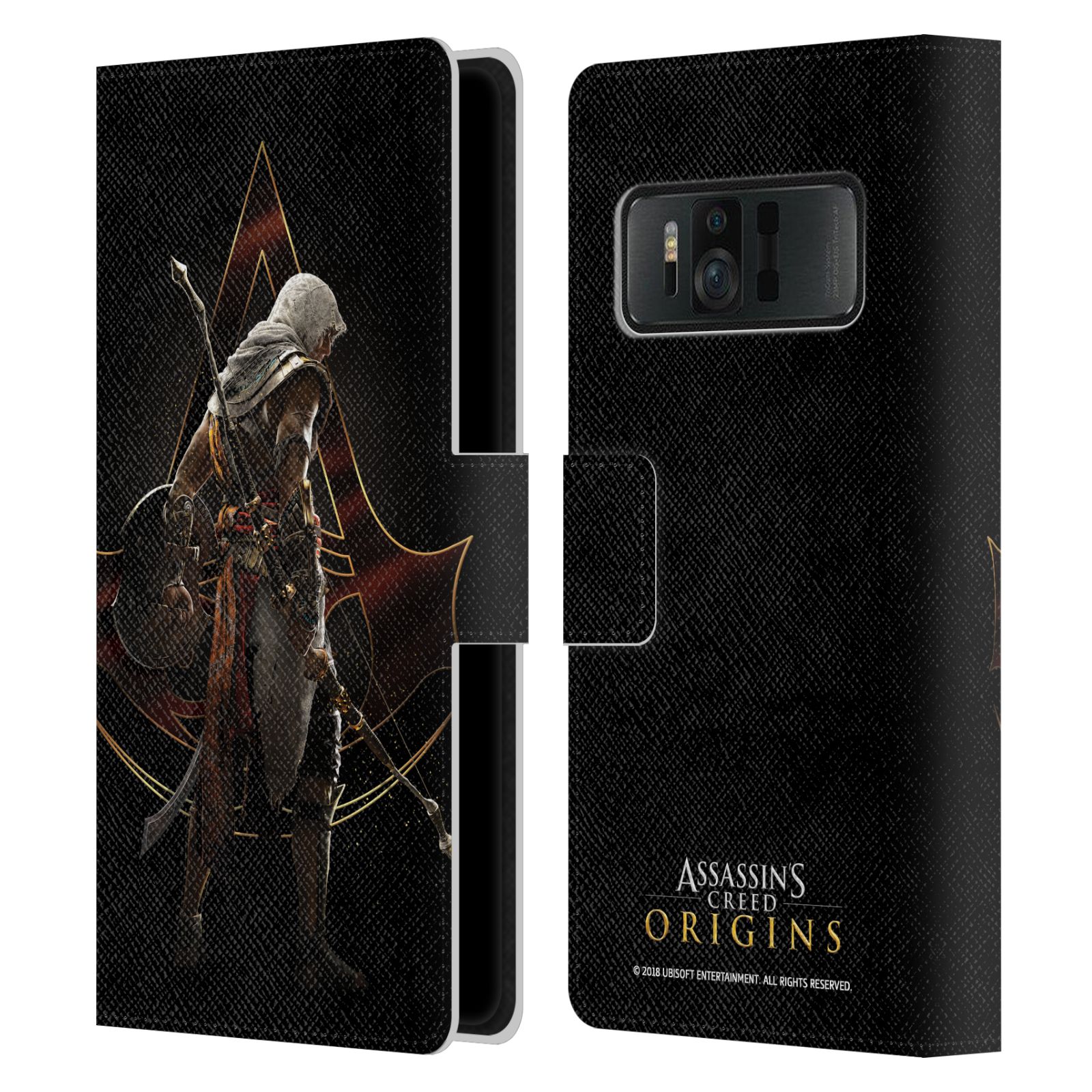 Pouzdro na mobil Asus Zenfone AR ZS571KL - Head Case - Assasins Creed Bayek zadní pohled černé pozadí