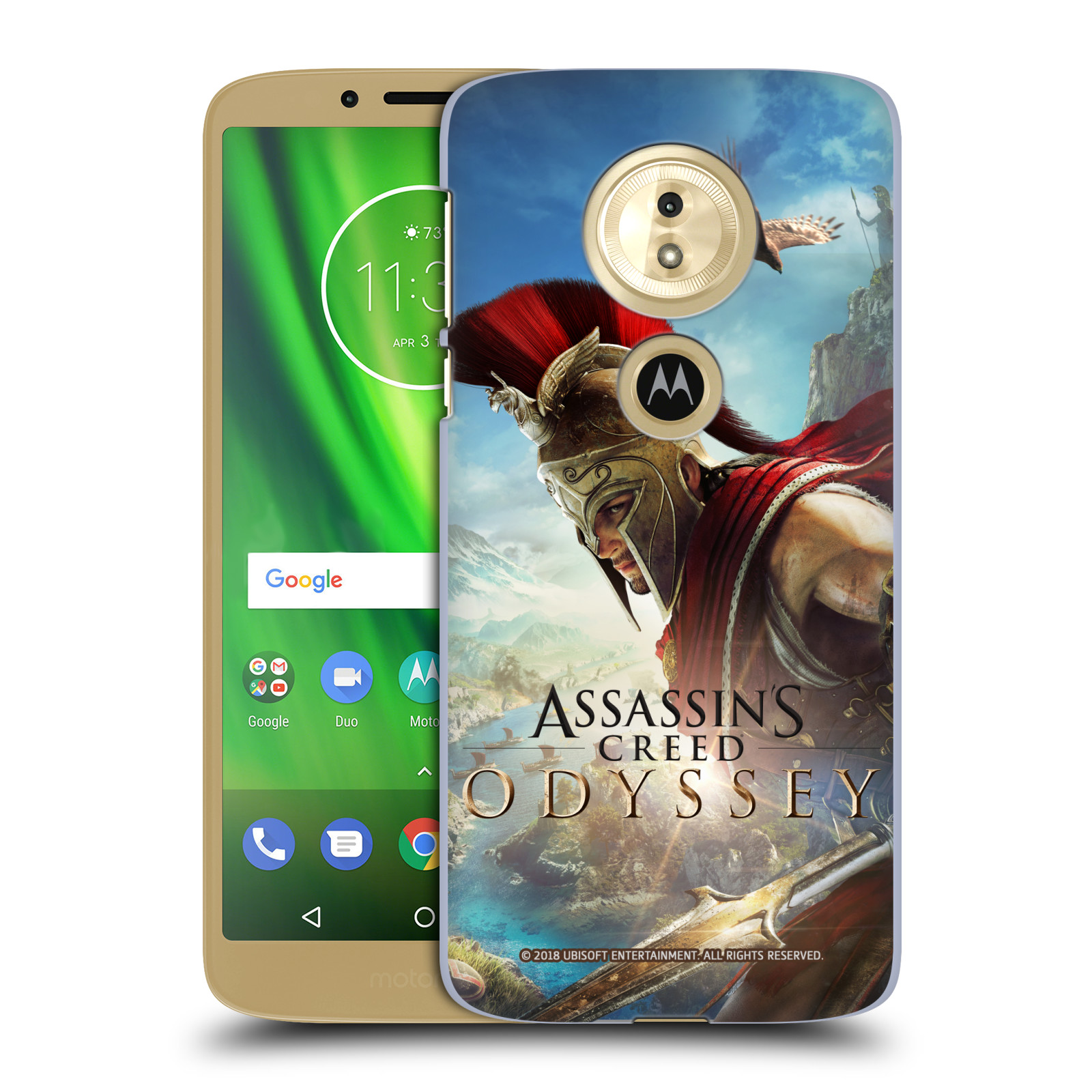Pouzdro na mobil Motorola Moto E5 - HEAD CASE - Assassins Creed Odyssey Alexios a Ikaros