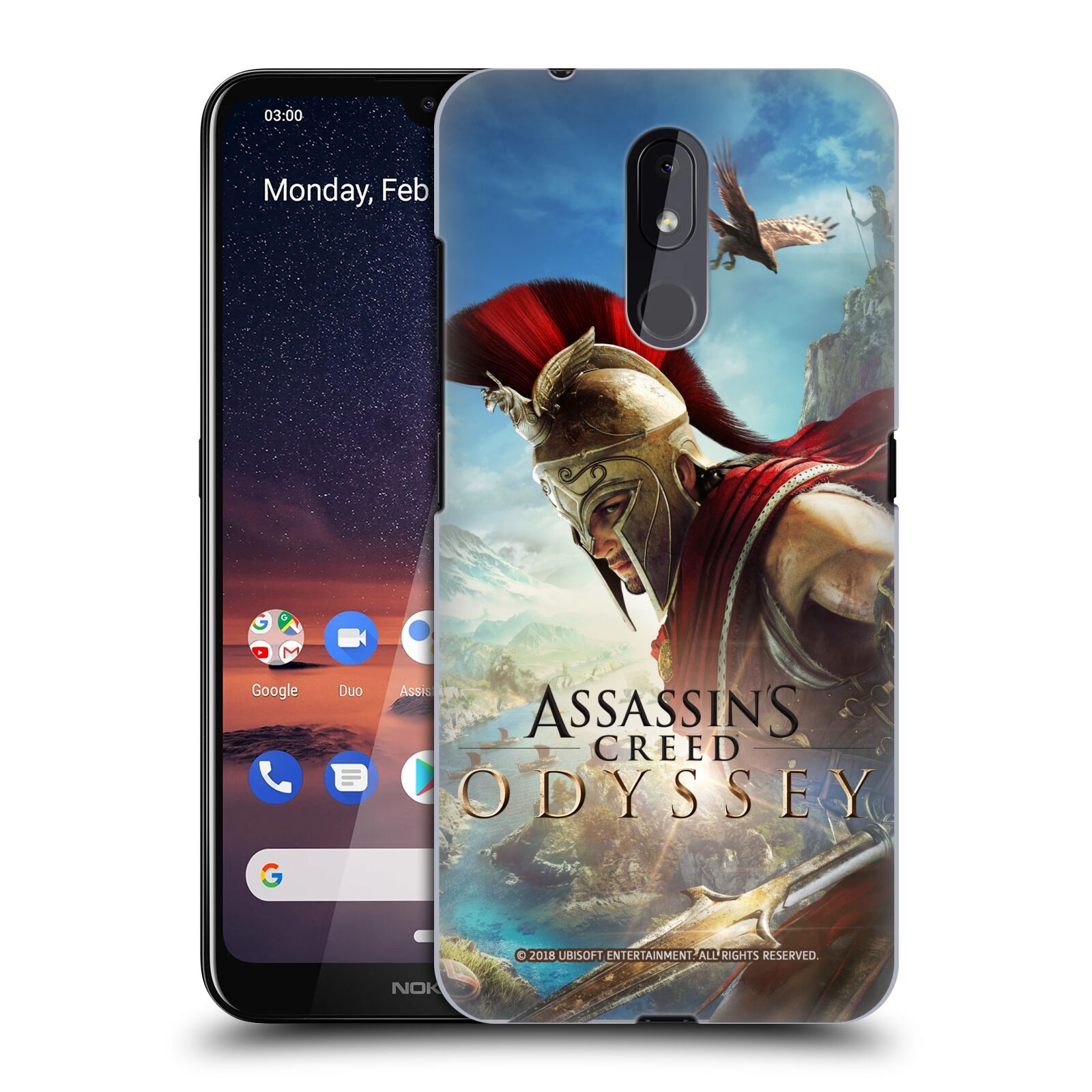 Pouzdro na mobil Nokia 3.2 - HEAD CASE - Assassins Creed Odyssey Alexios a Ikaros