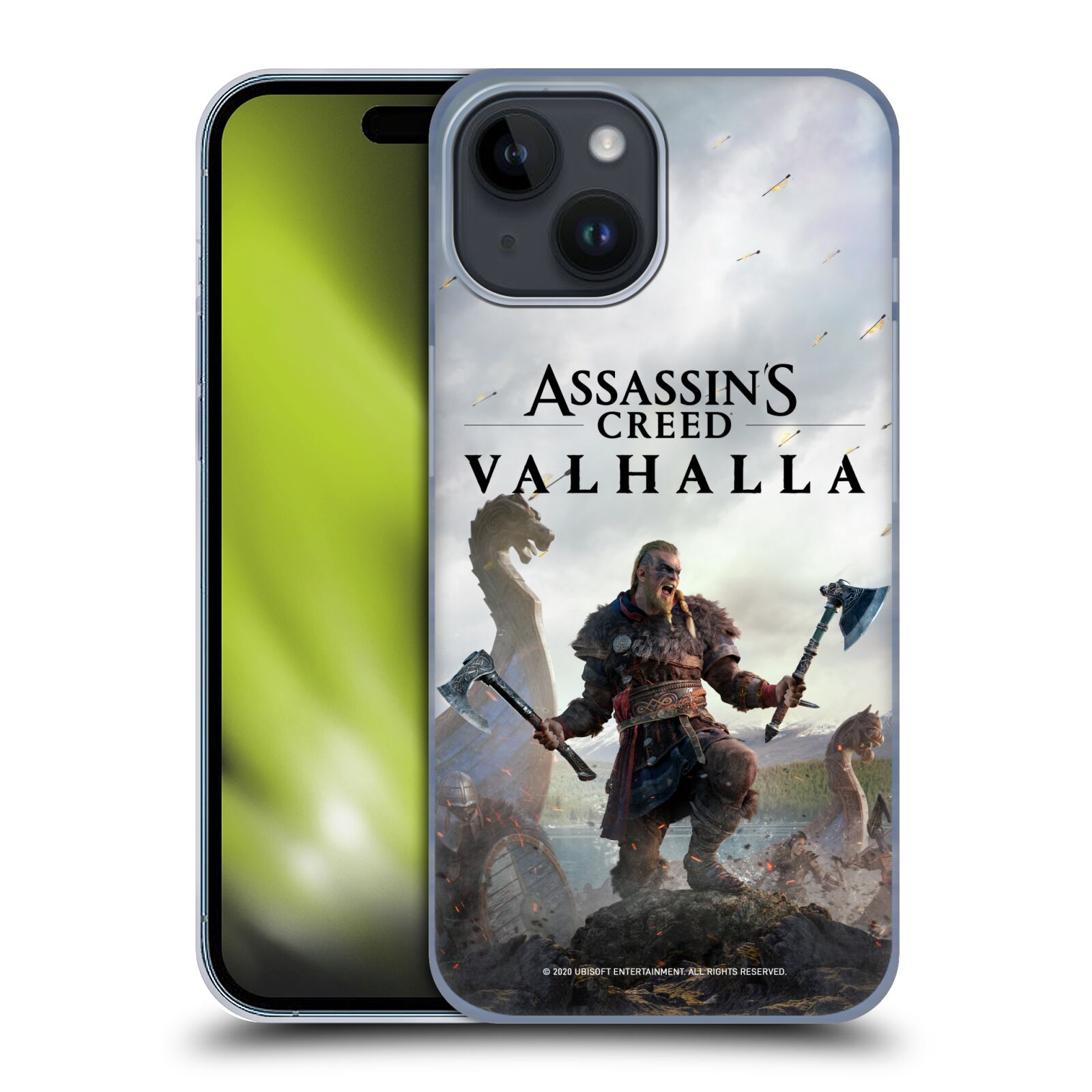 Plastový obal HEAD CASE na mobil Apple Iphone 15  - Assassin's Creed Valhalla - Bojovník Eivor