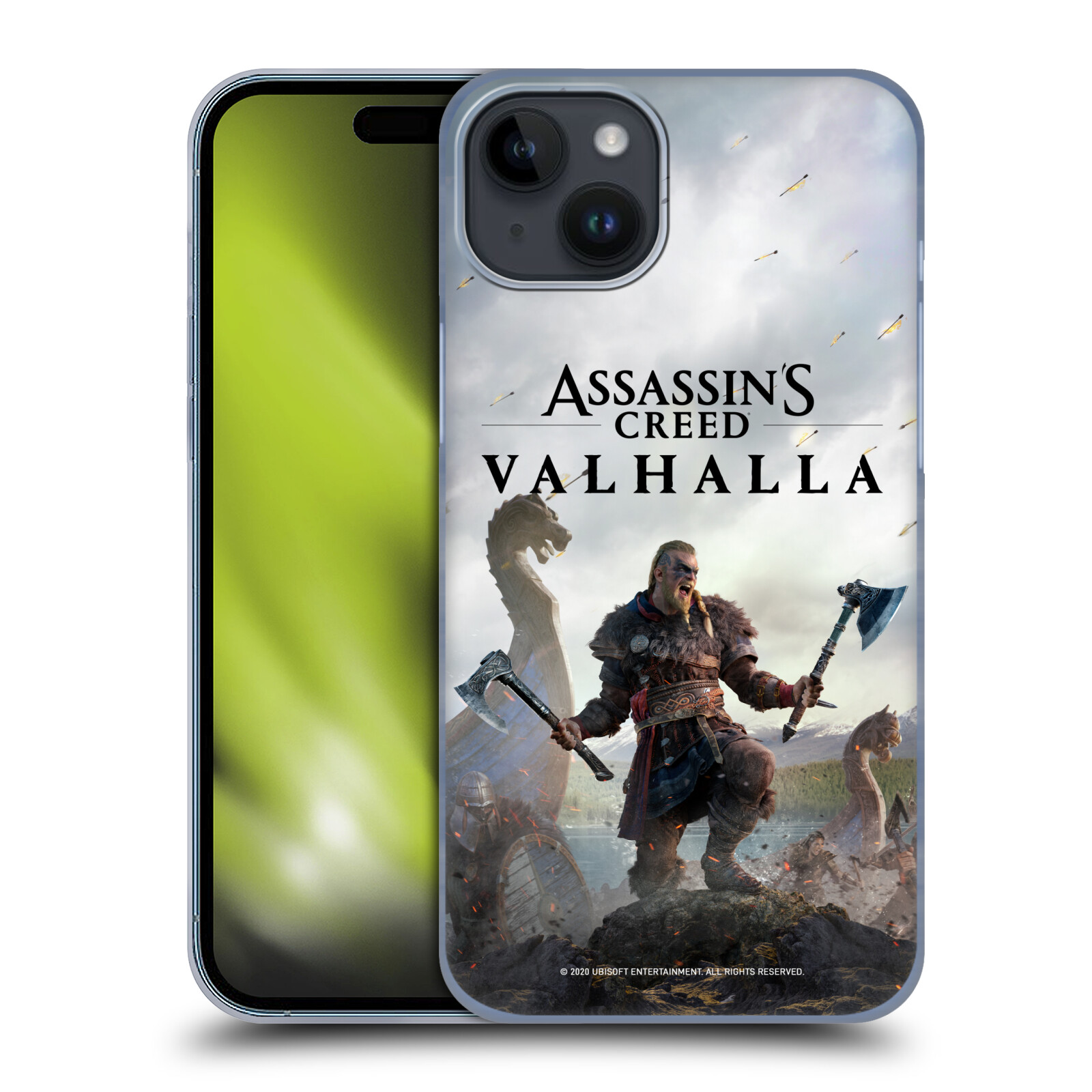 Plastový obal HEAD CASE na mobil Apple Iphone 15 PLUS  - Assassin's Creed Valhalla - Bojovník Eivor