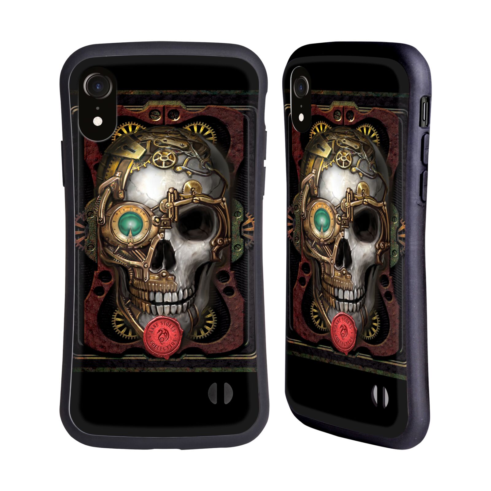 Odolný zadní obal pro mobil Apple Iphone XR - HEAD CASE - Anne Stokes - Steampunk lebka
