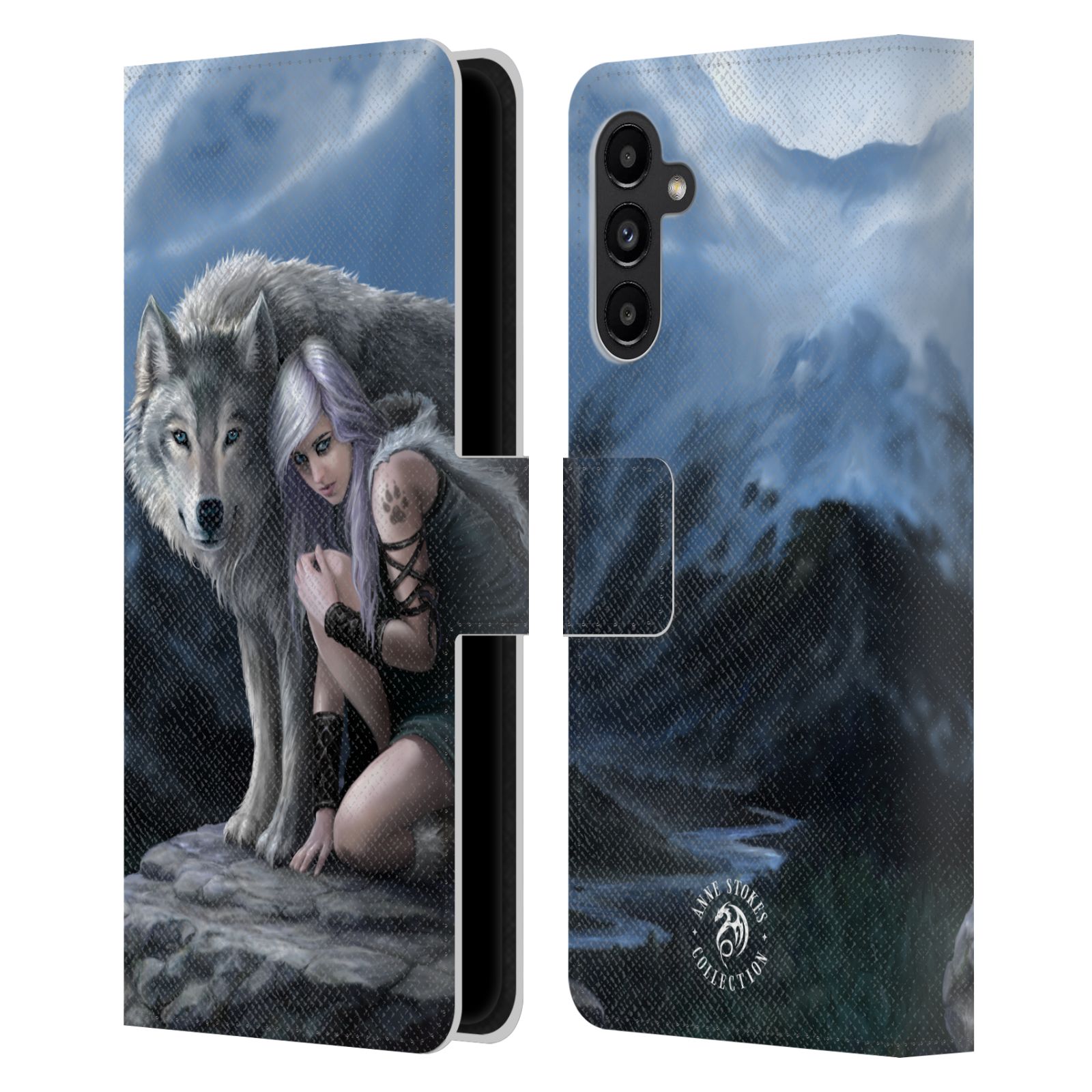 Pouzdro HEAD CASE na mobil Samsung Galaxy A13 5G  fantasy - vlk ochránce