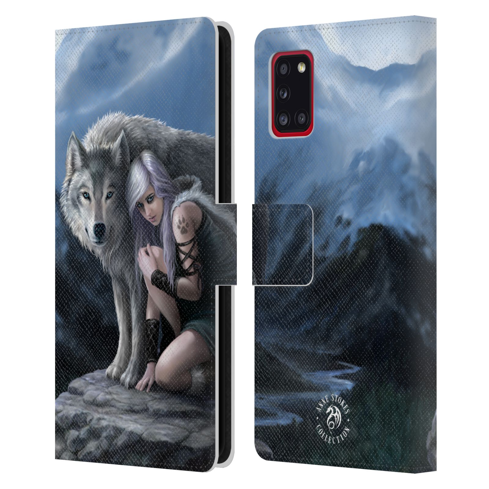 Pouzdro HEAD CASE na mobil Samsung Galaxy A31  fantasy - vlk ochránce