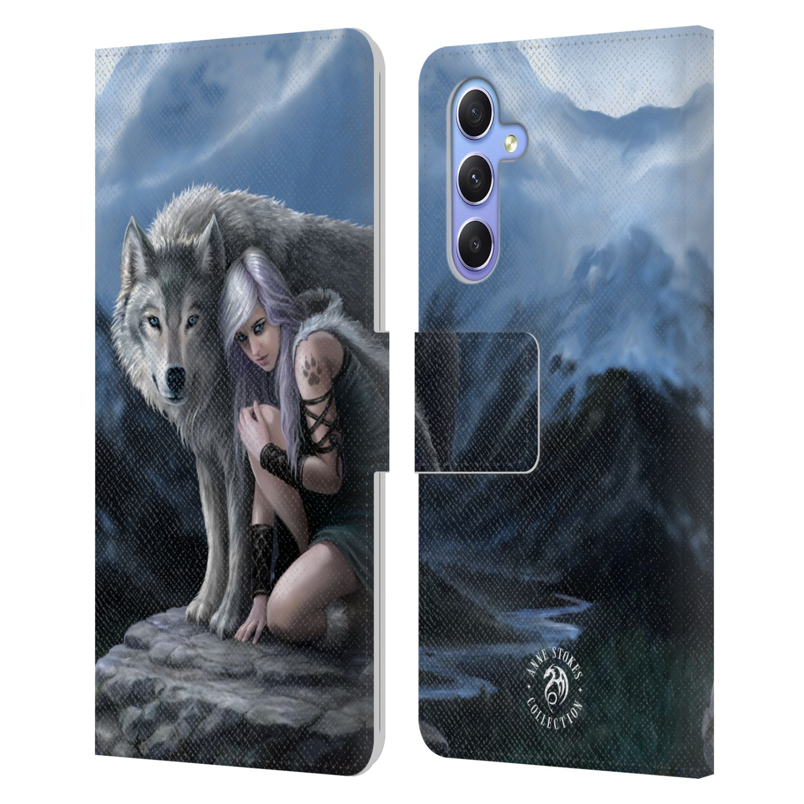 Pouzdro HEAD CASE na mobil Samsung Galaxy A34 5G  fantasy - vlk ochránce