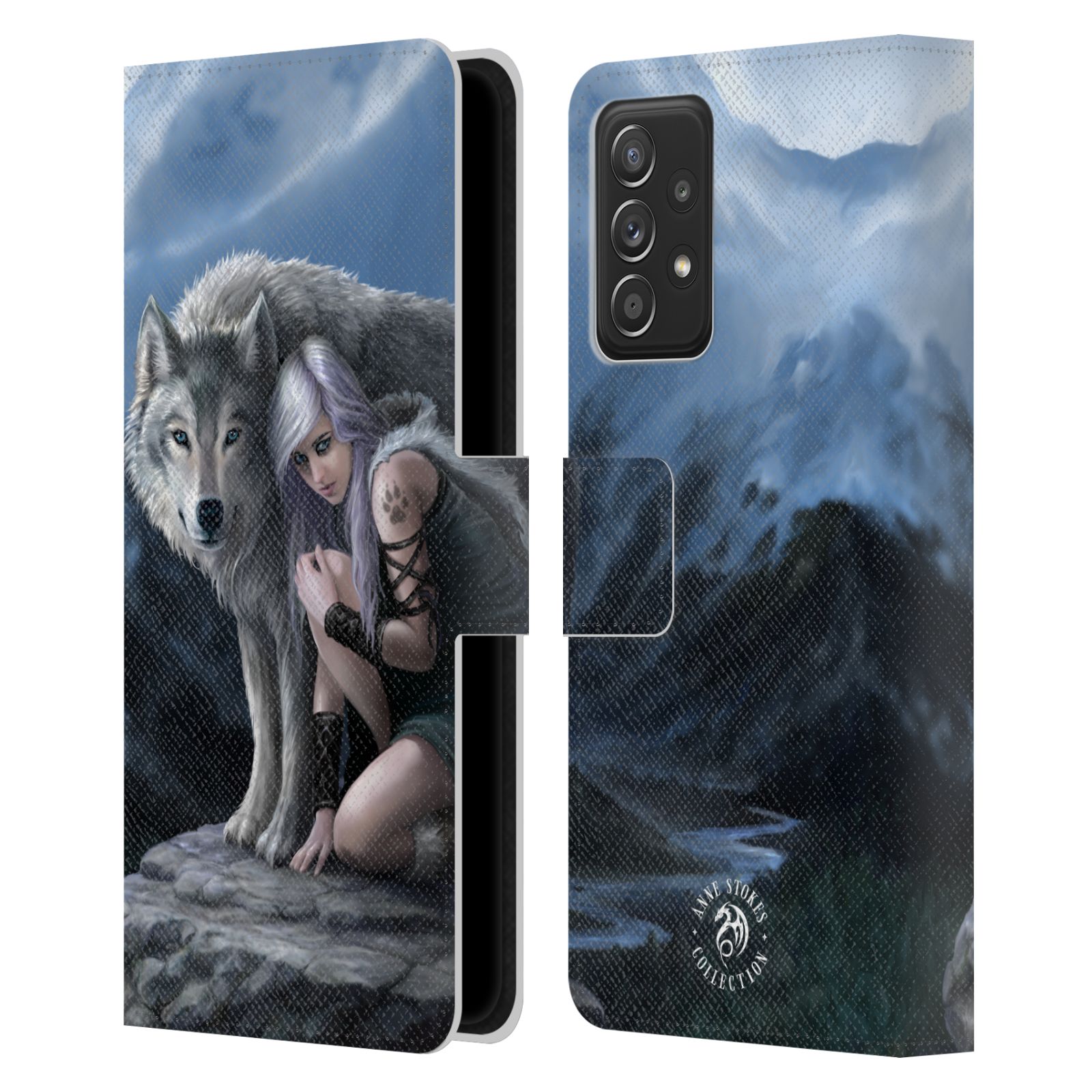 Pouzdro HEAD CASE na mobil Samsung Galaxy A53 5G  fantasy - vlk ochránce