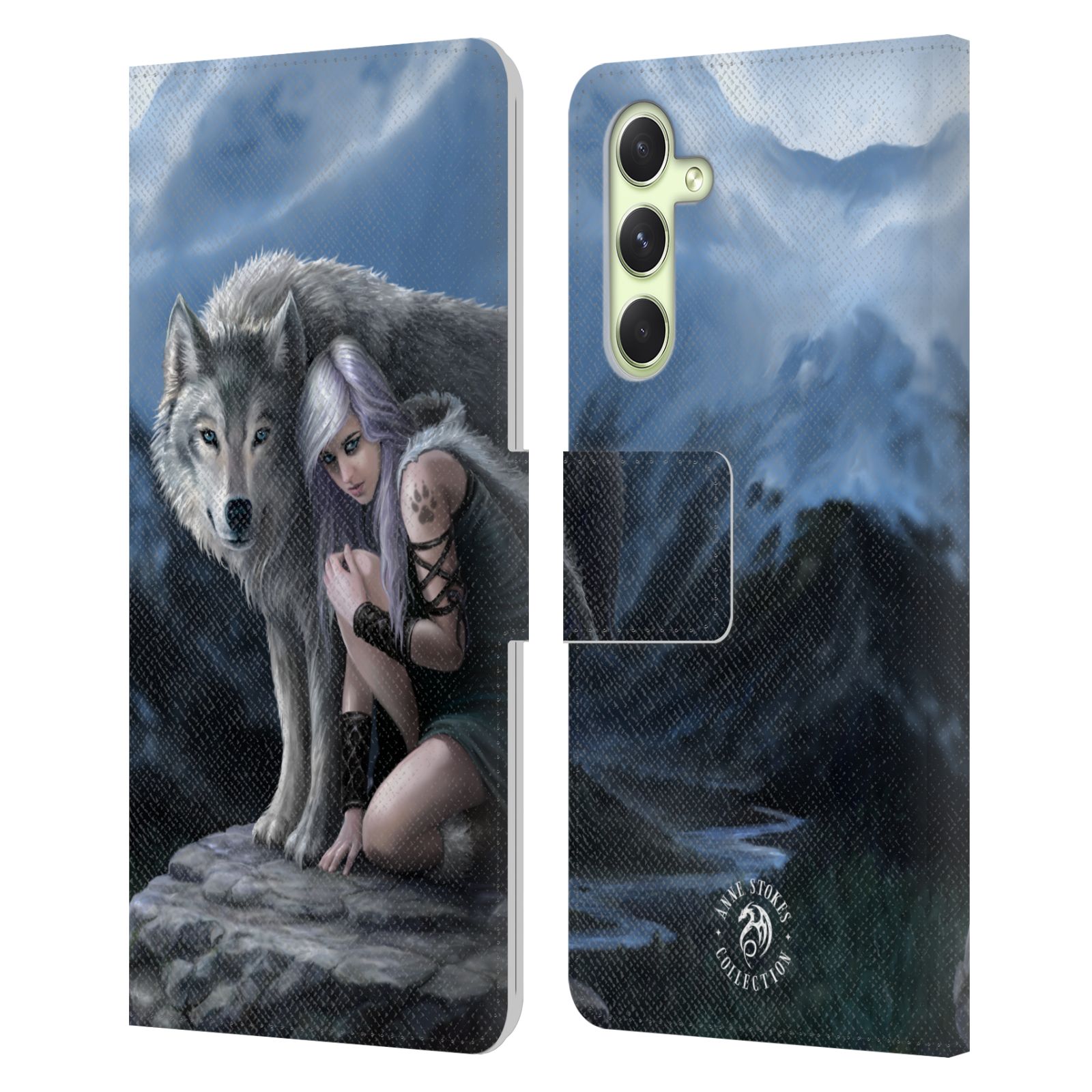 Pouzdro HEAD CASE na mobil Samsung Galaxy A54 5G  fantasy - vlk ochránce