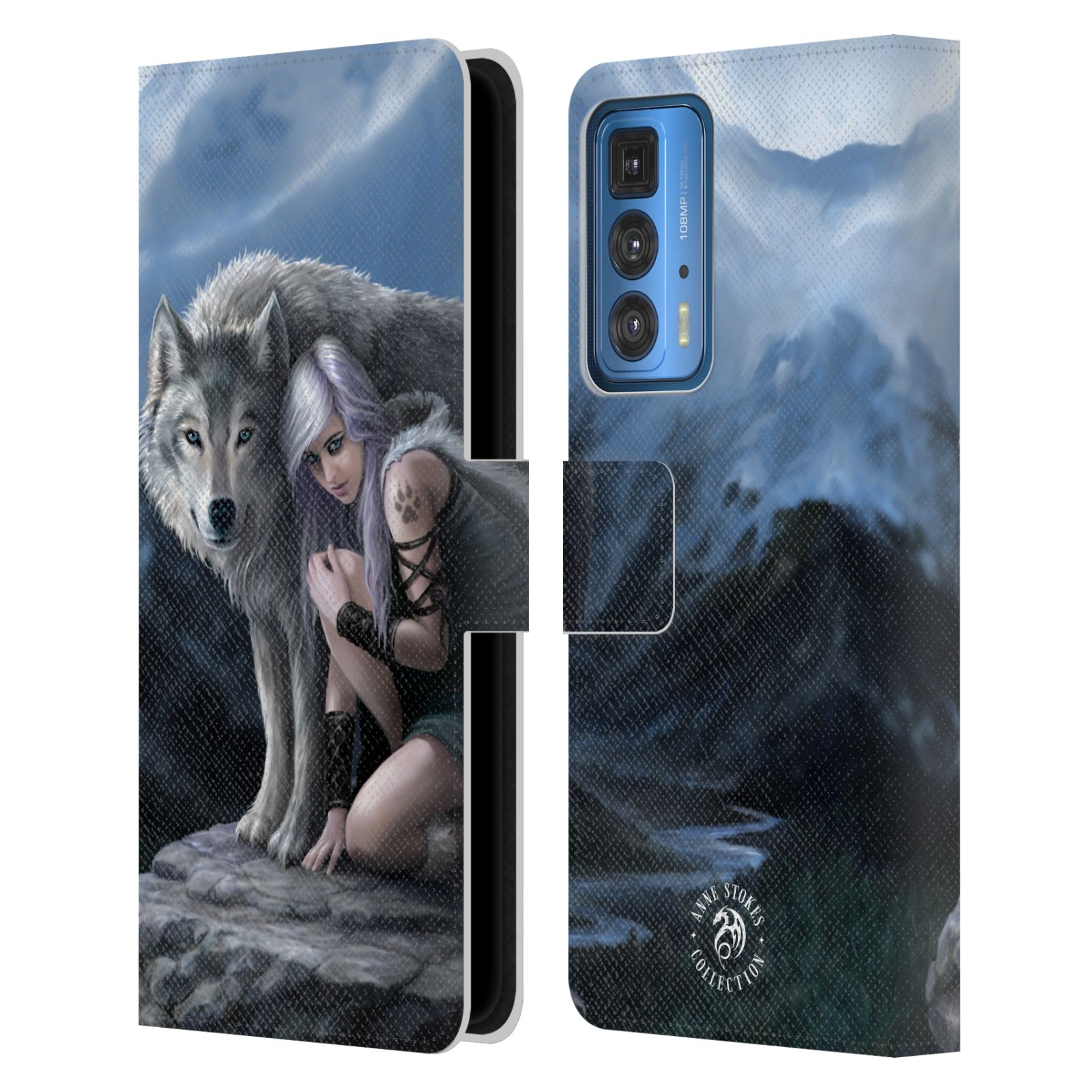 Pouzdro HEAD CASE na mobil Motorola EDGE 20 PRO  fantasy - vlk ochránce