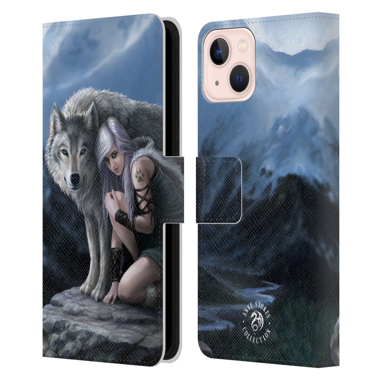 Pouzdro HEAD CASE na mobil Apple Iphone 13  fantasy - vlk ochránce