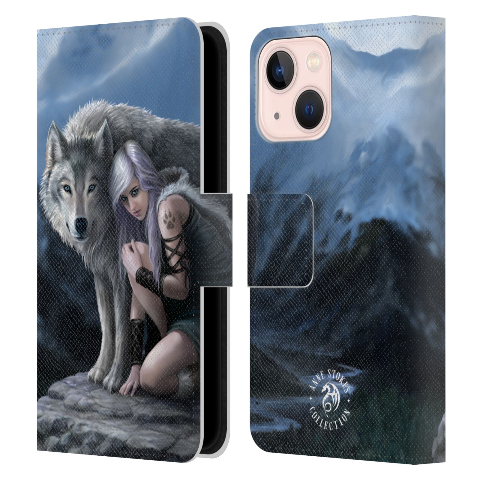 Pouzdro HEAD CASE na mobil Apple Iphone 13 MINI  fantasy - vlk ochránce