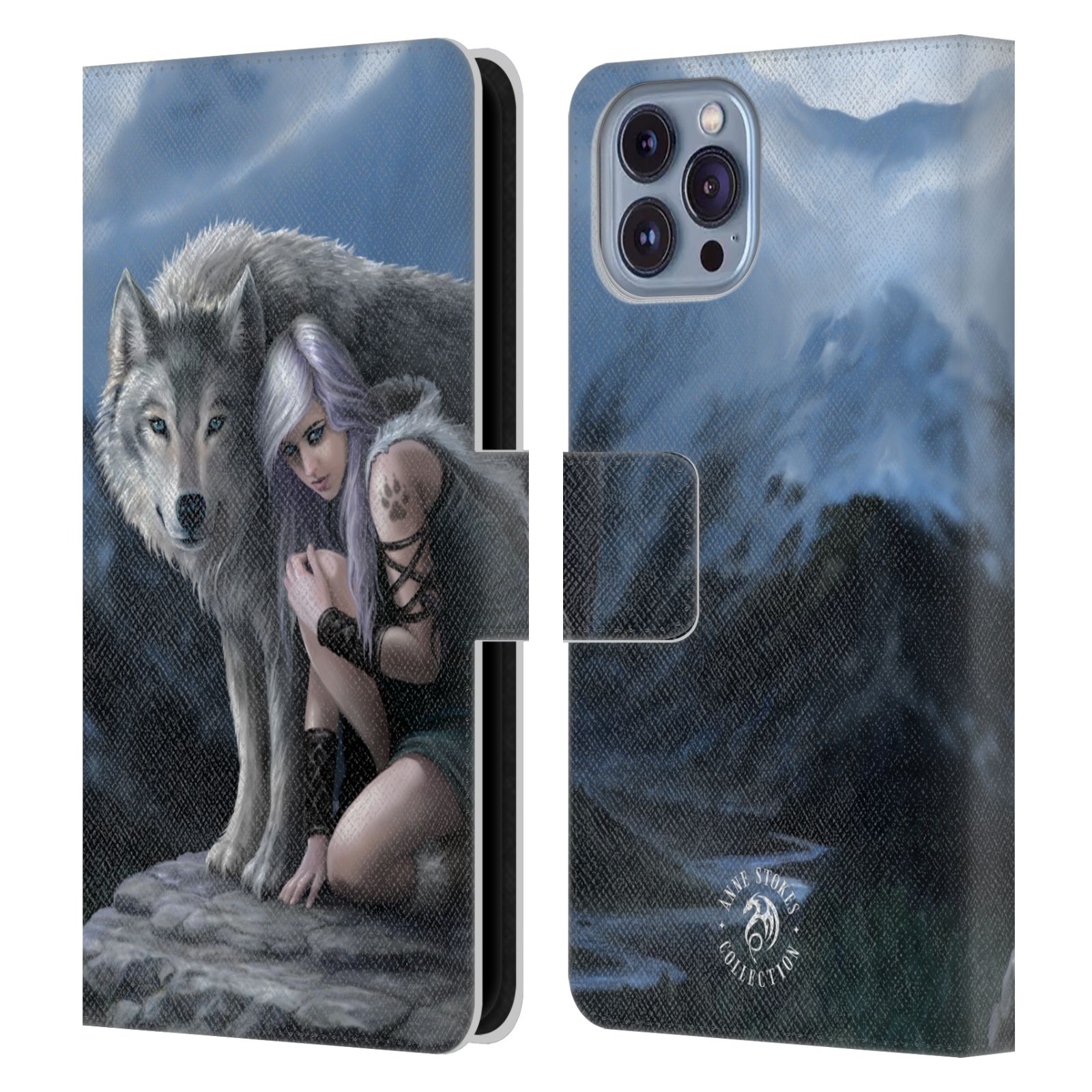 Pouzdro HEAD CASE na mobil Apple Iphone 14  fantasy - vlk ochránce