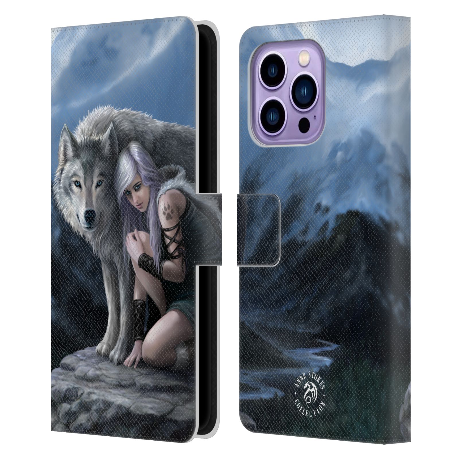 Pouzdro HEAD CASE na mobil Apple Iphone 14 PRO MAX  fantasy - vlk ochránce