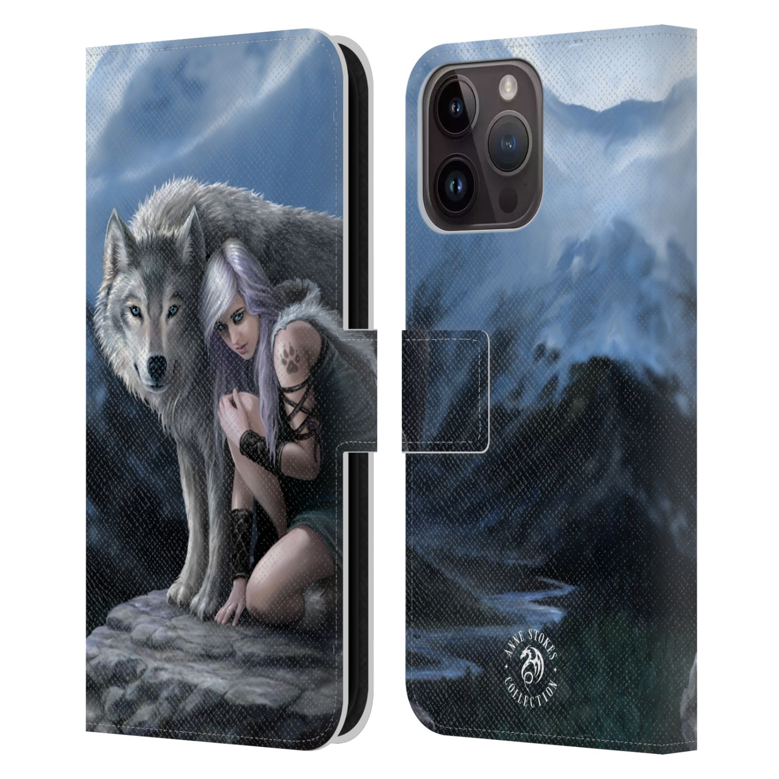 Pouzdro HEAD CASE na mobil Apple Iphone 15 PRO MAX  fantasy - vlk ochránce