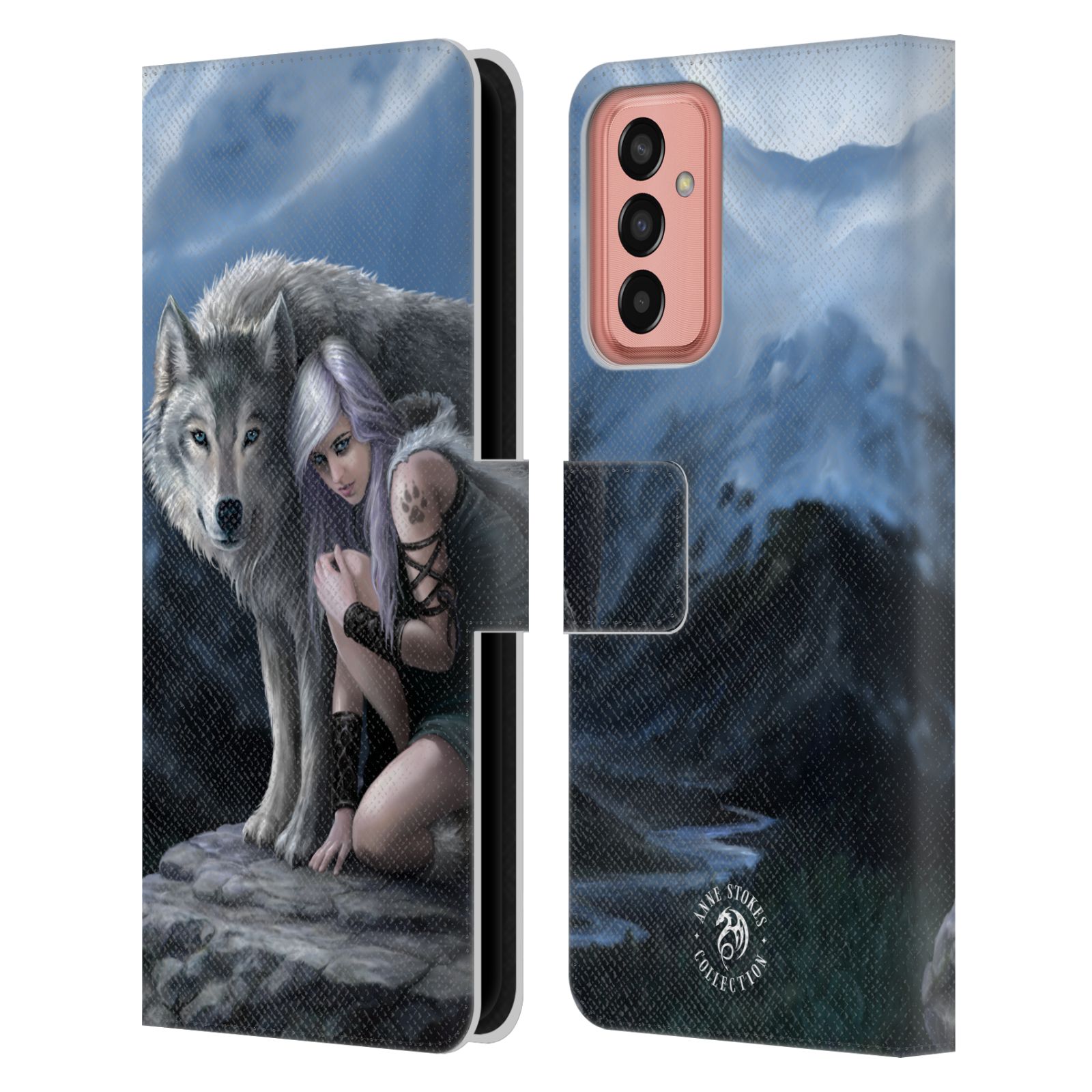 Pouzdro HEAD CASE na mobil Samsung Galaxy M13  fantasy - vlk ochránce