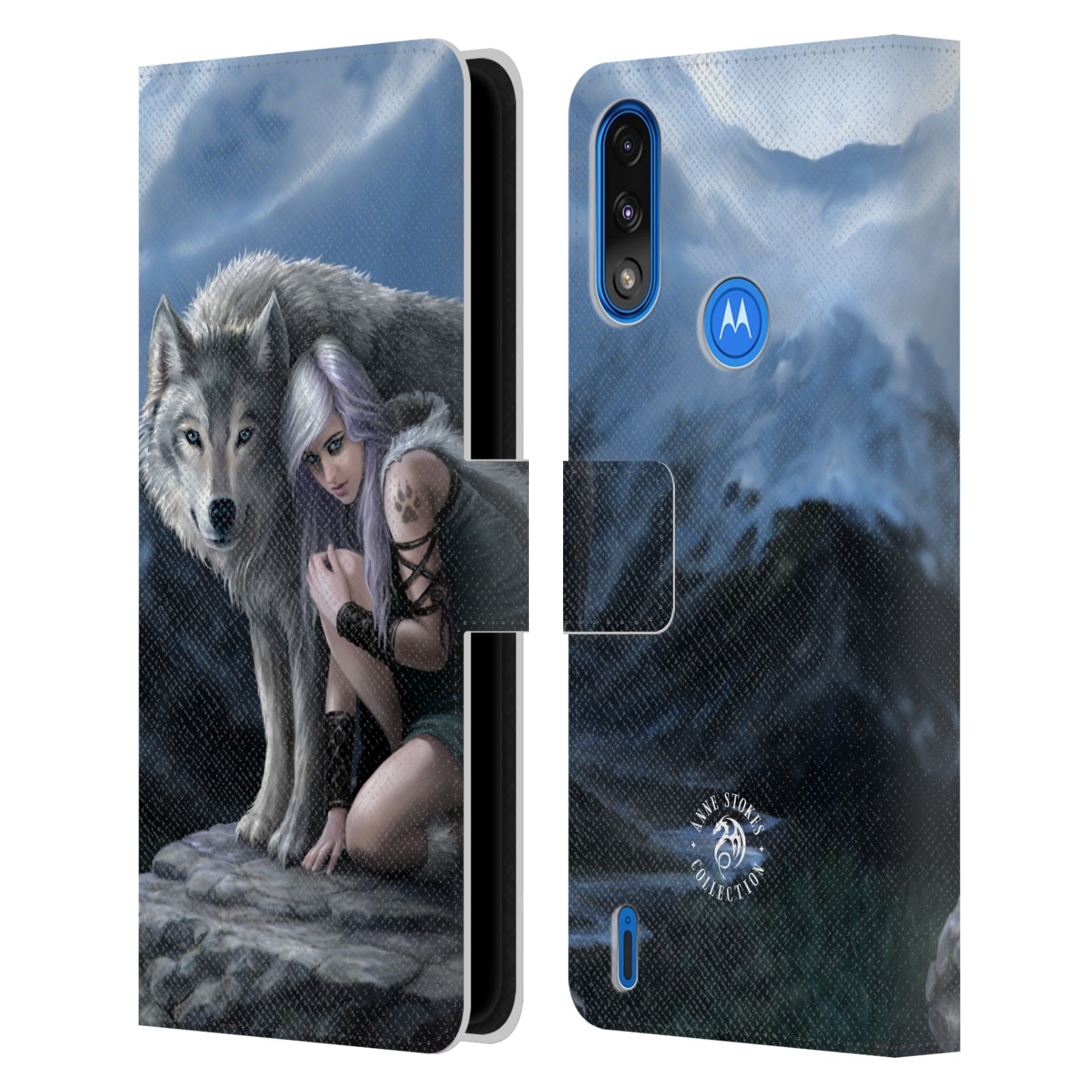 Pouzdro HEAD CASE na mobil Motorola Moto E7 POWER  fantasy - vlk ochránce