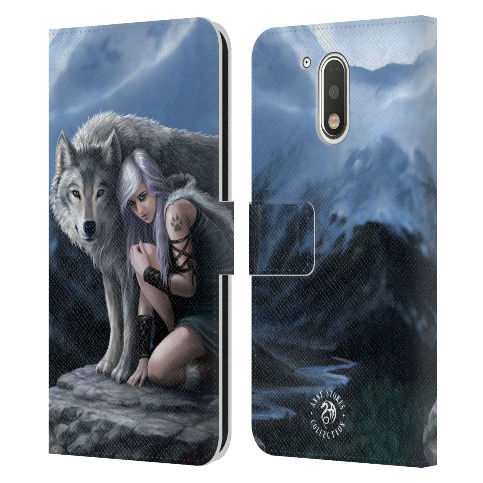 Pouzdro HEAD CASE na mobil Motorola Moto G41  fantasy - vlk ochránce