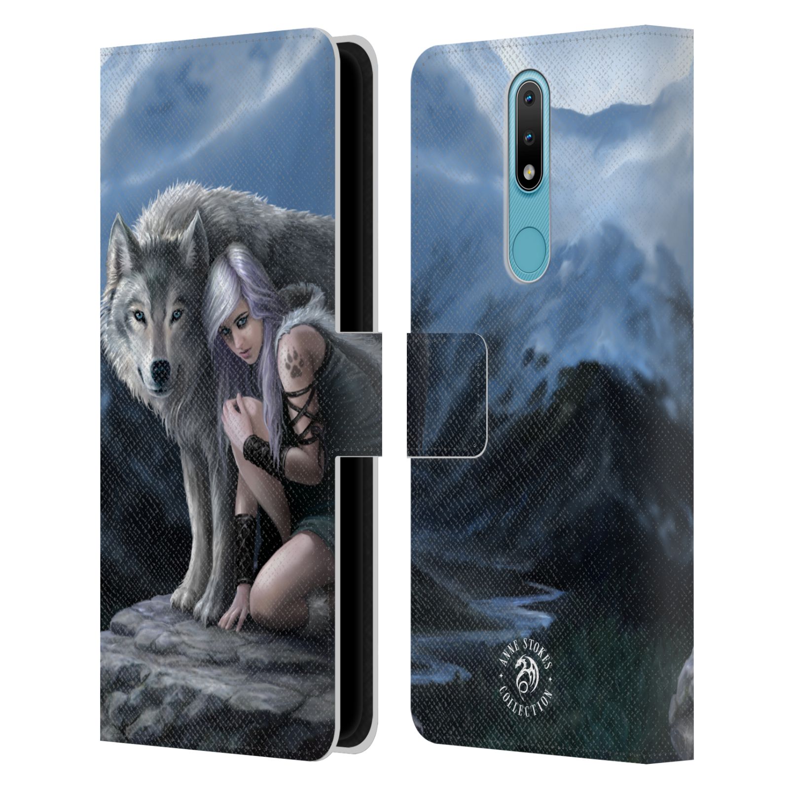 Pouzdro HEAD CASE na mobil Nokia 2.4  fantasy - vlk ochránce