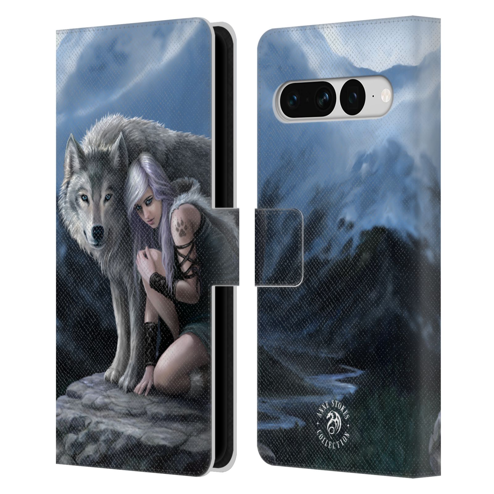 Pouzdro HEAD CASE na mobil Google Pixel 7 PRO  fantasy - vlk ochránce