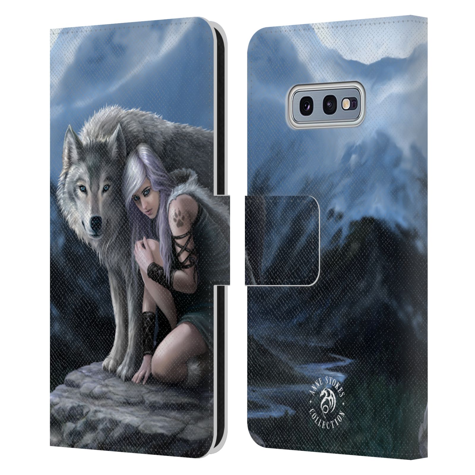 Pouzdro HEAD CASE na mobil Samsung Galaxy S10e  fantasy - vlk ochránce