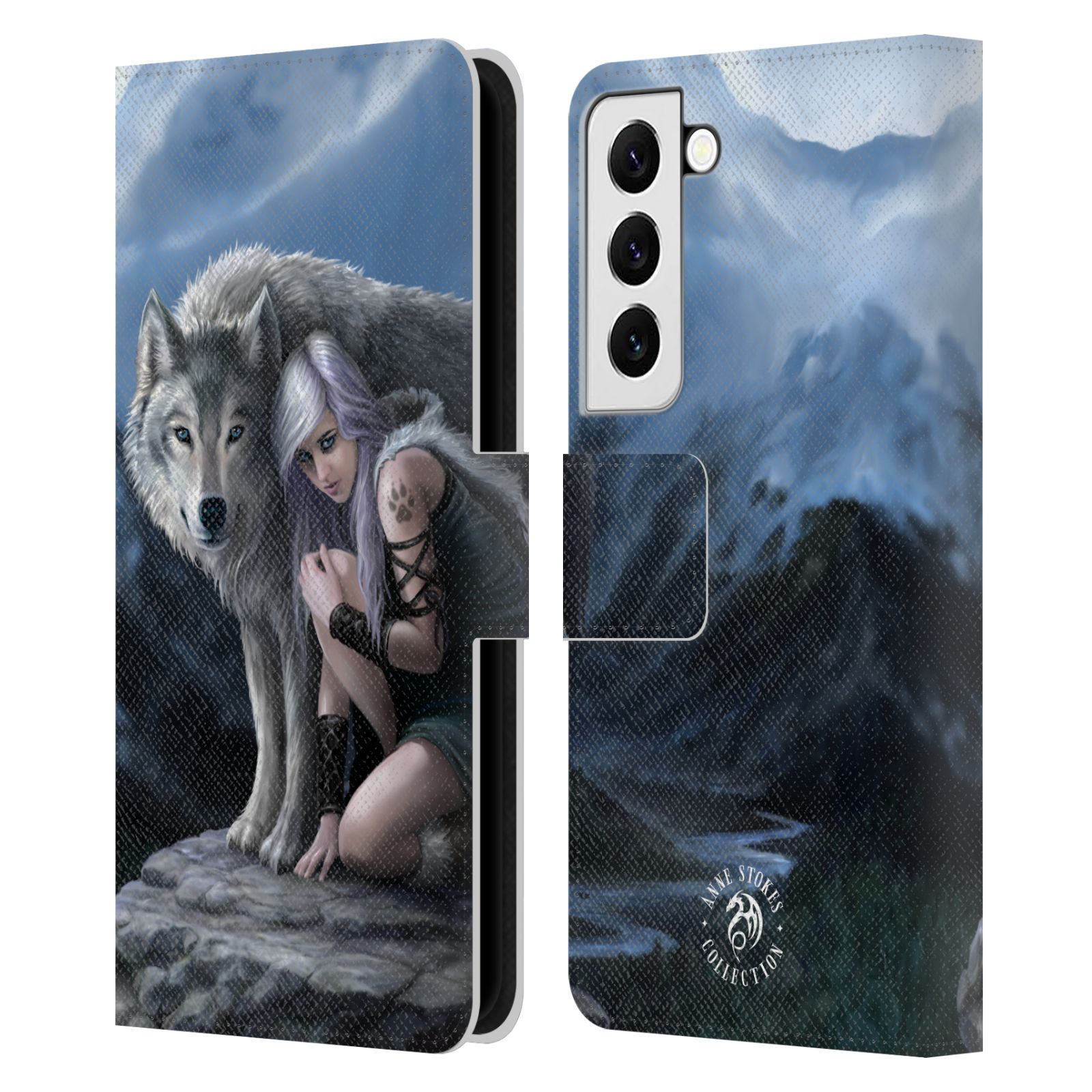 Pouzdro HEAD CASE na mobil Samsung Galaxy S22 / S22 5G  fantasy - vlk ochránce