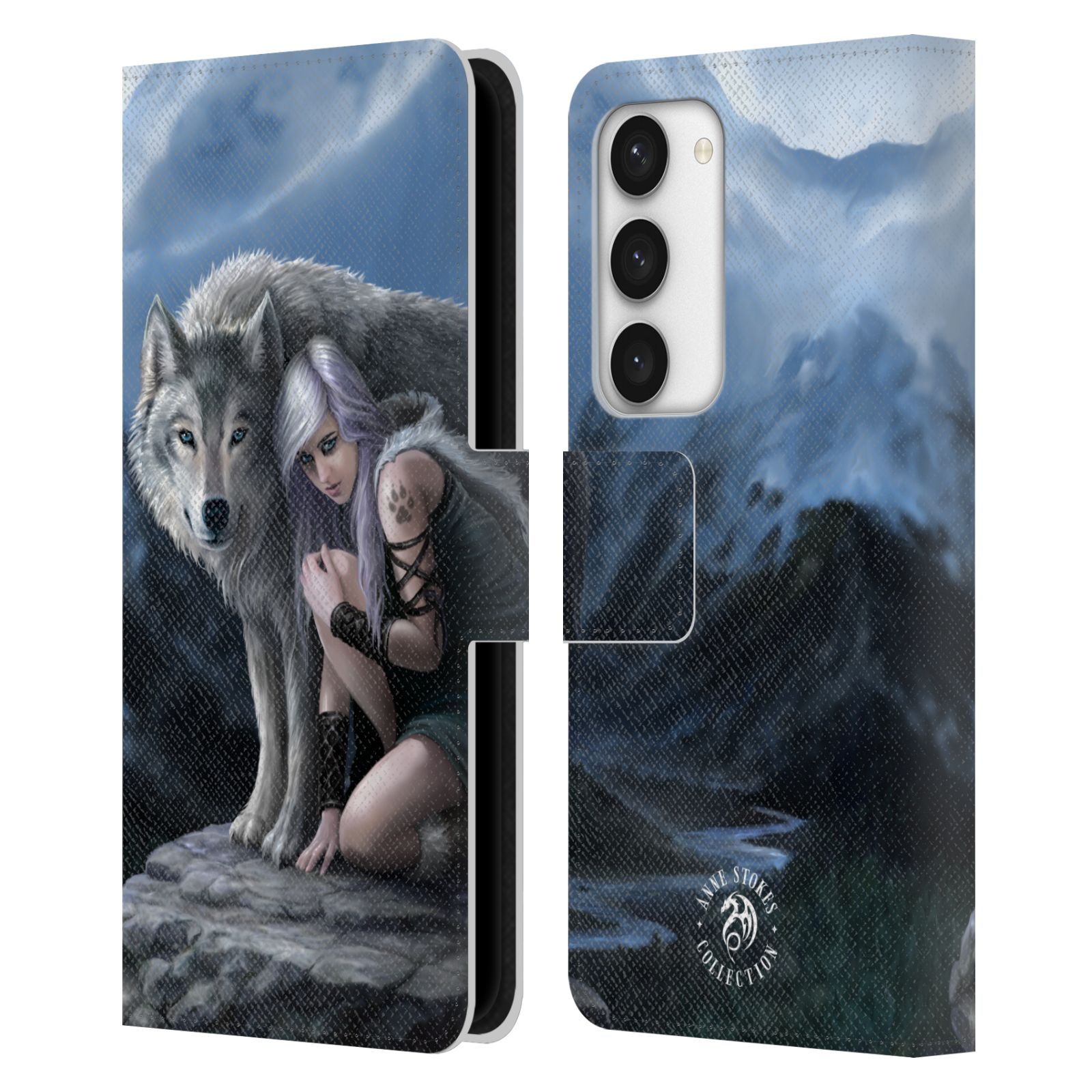 Pouzdro HEAD CASE na mobil Samsung Galaxy S23 5G  fantasy - vlk ochránce