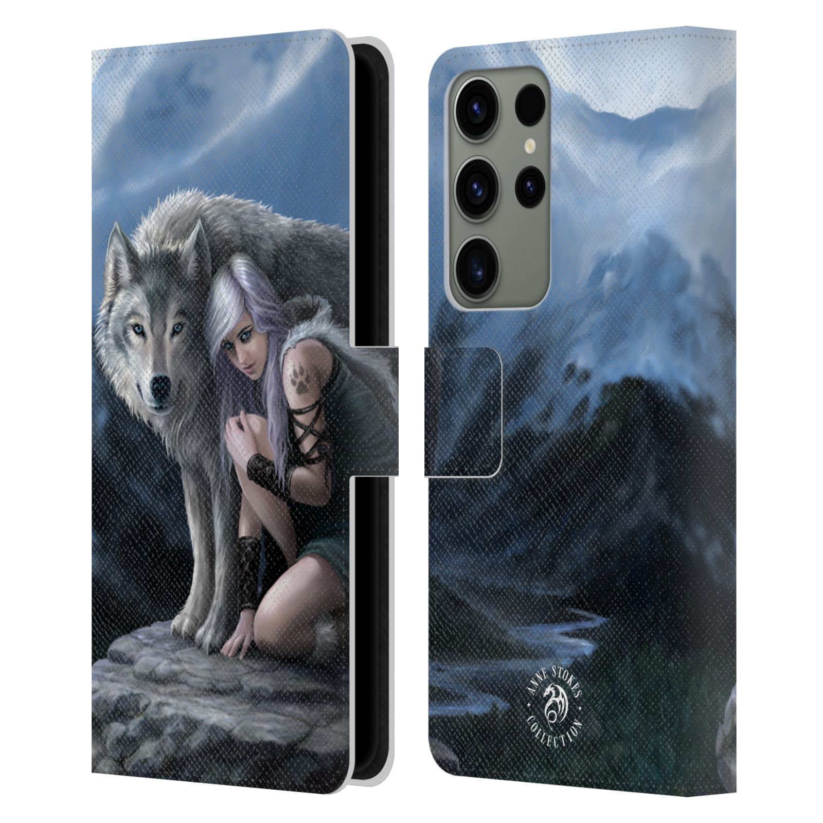 Pouzdro HEAD CASE na mobil Samsung Galaxy S23 ULTRA  fantasy - vlk ochránce