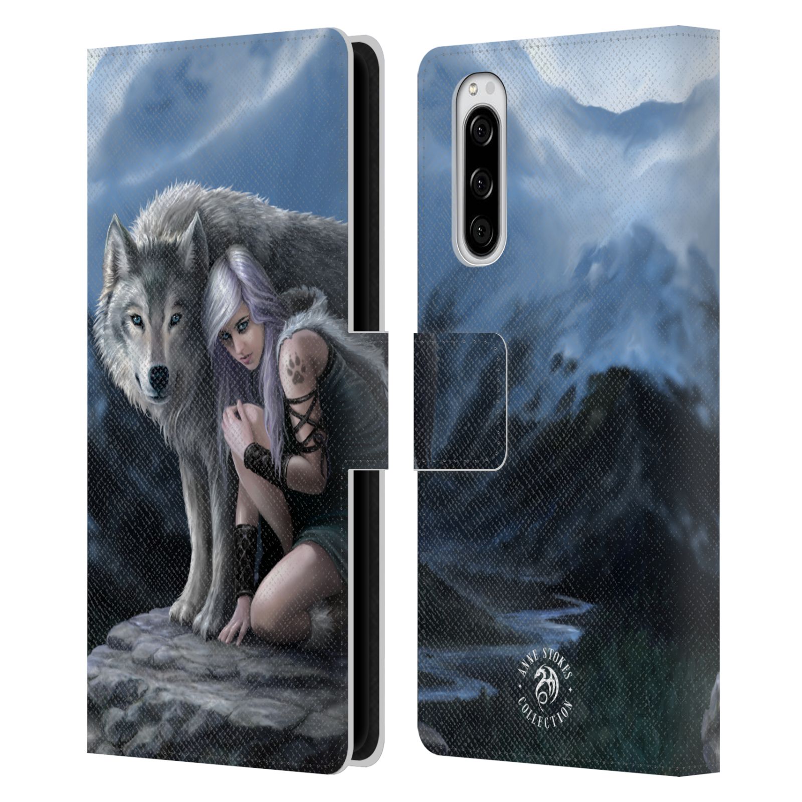 Pouzdro na mobil Sony Xperia 5 - Head Case - fantasy - vlk ochránce