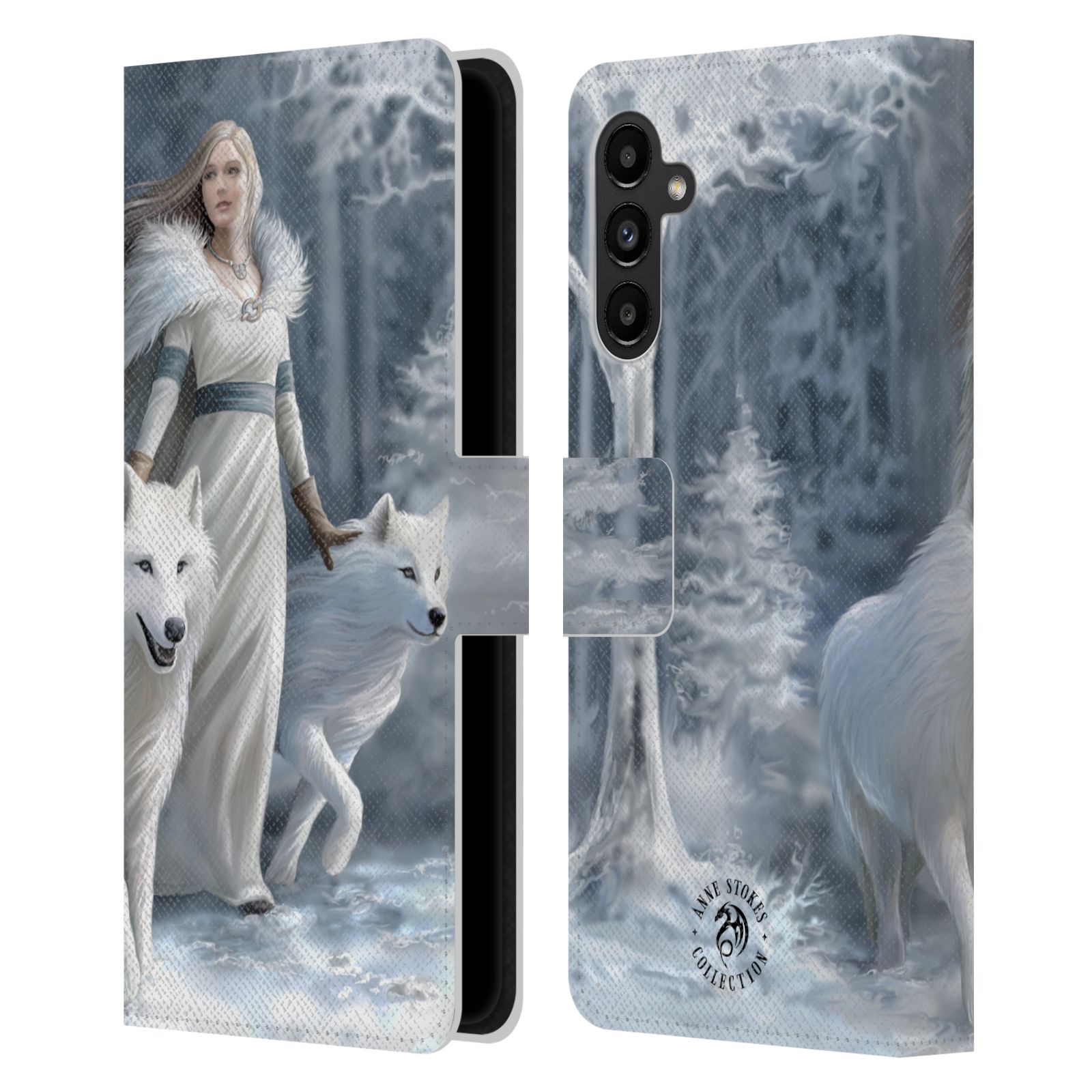 Pouzdro HEAD CASE na mobil Samsung Galaxy A13 5G  fantasy - vlk zimní stráž