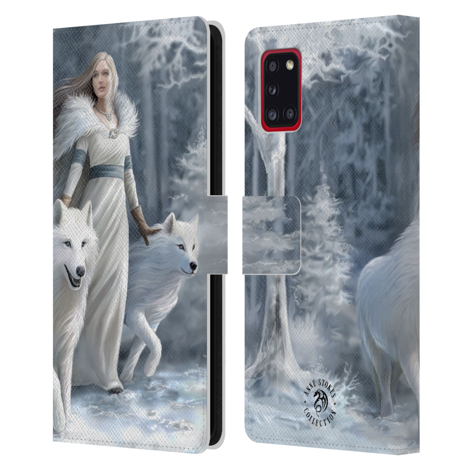 Pouzdro HEAD CASE na mobil Samsung Galaxy A31  fantasy - vlk zimní stráž